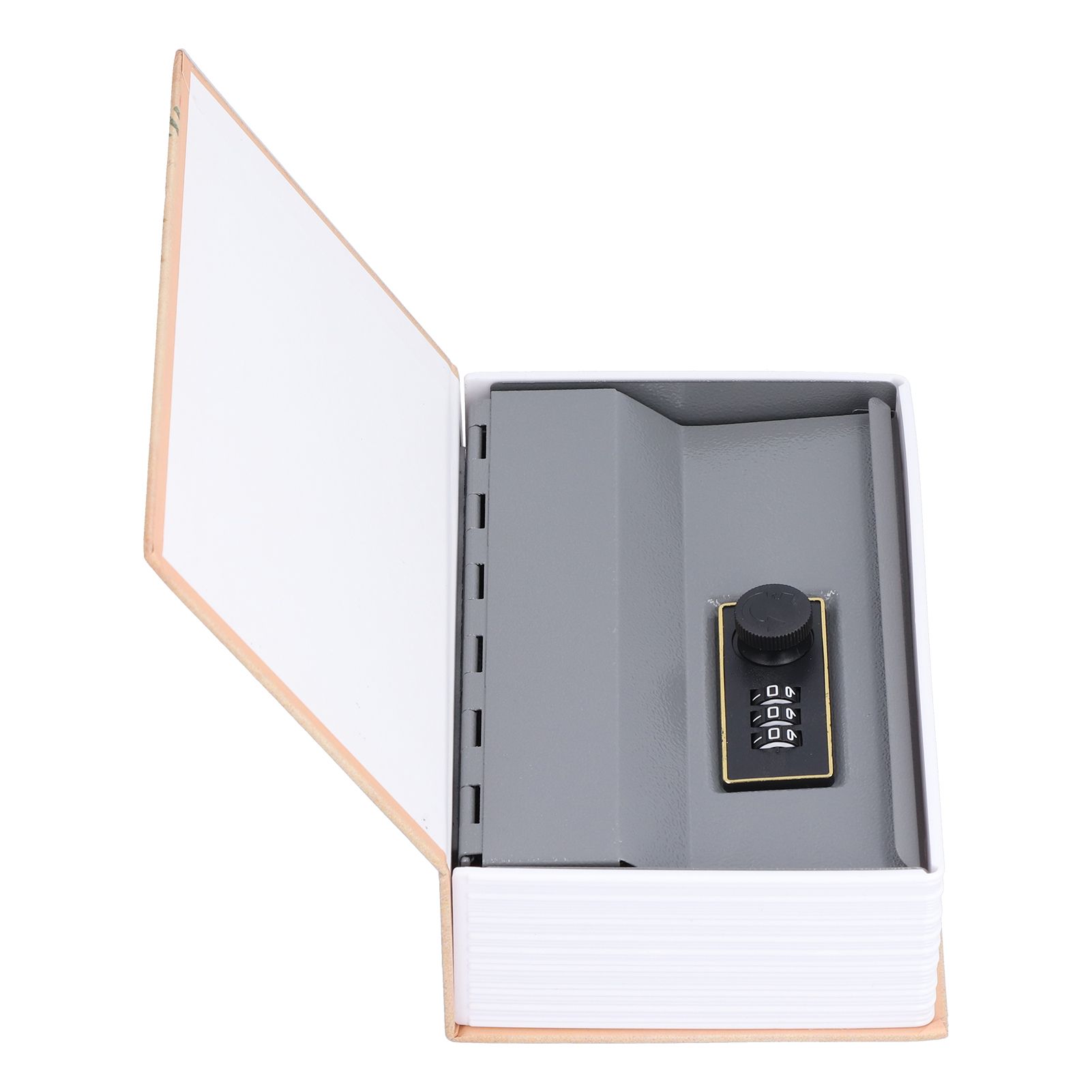 Mini Money Box with Stianless Steel Liner Simulation Book Shaped Safe Case Box view 2