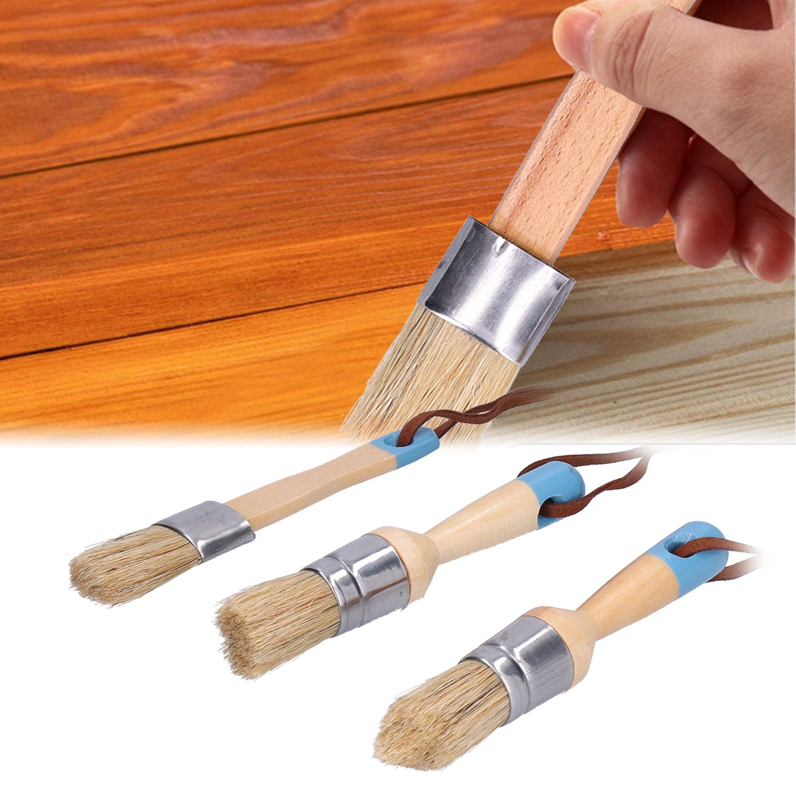 3PCS Paint Brush with Wooden Handle for Furniture Wall Painting Projects DIY view 11