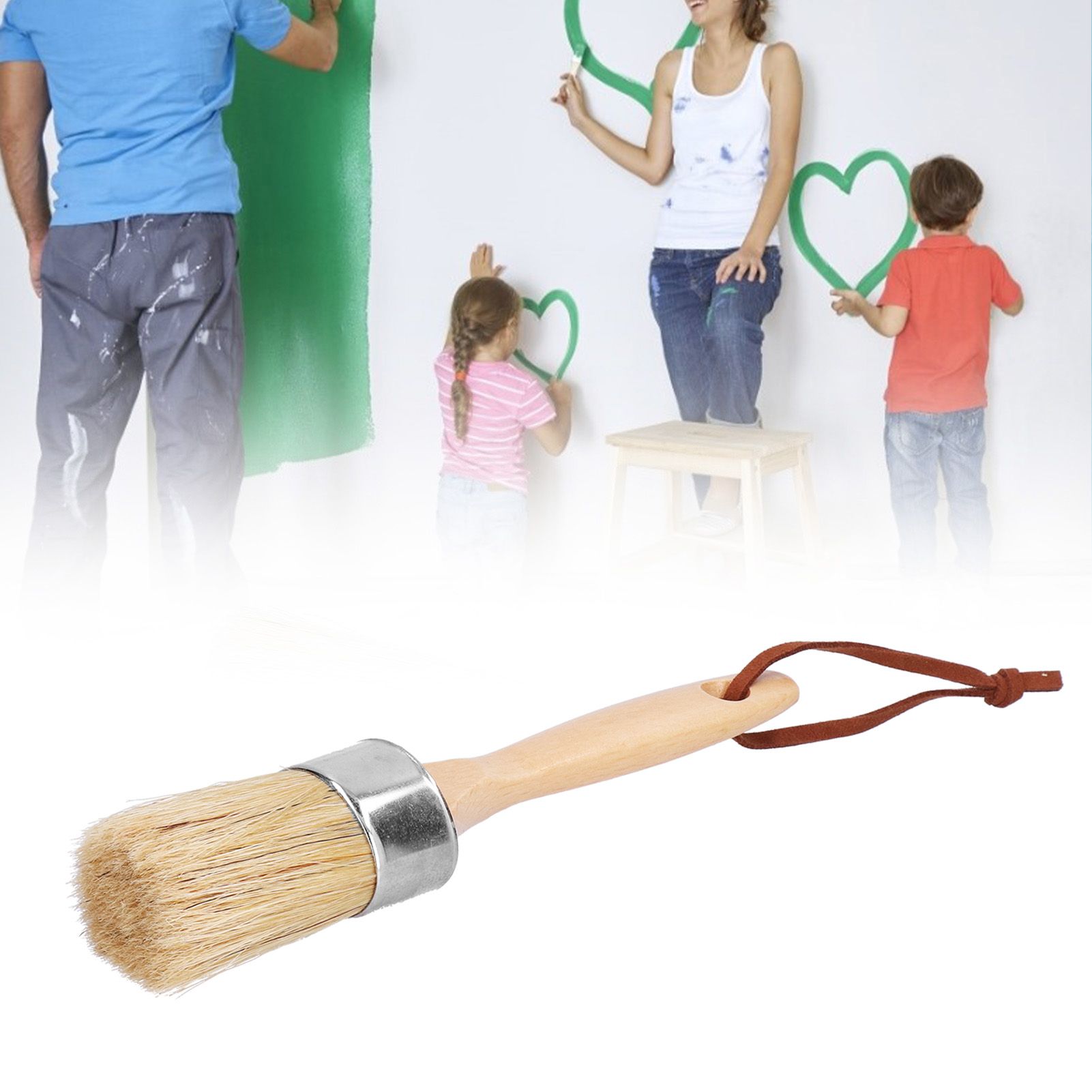 Oval Bristle Paint Brush Round Brush Furniture Paint Brush Scrubbing Brush view 11