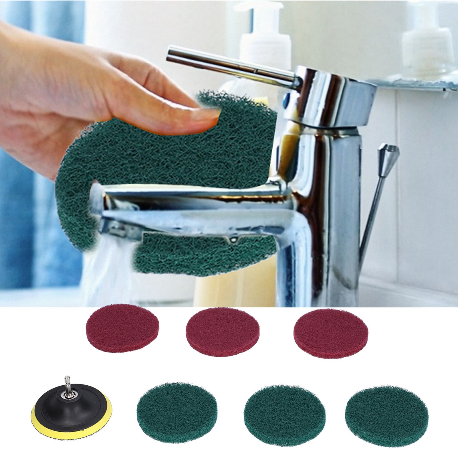 4in Scouring Pad SelfAdhesive Polishing Disc Polishing Sheet for Home Wood view 12