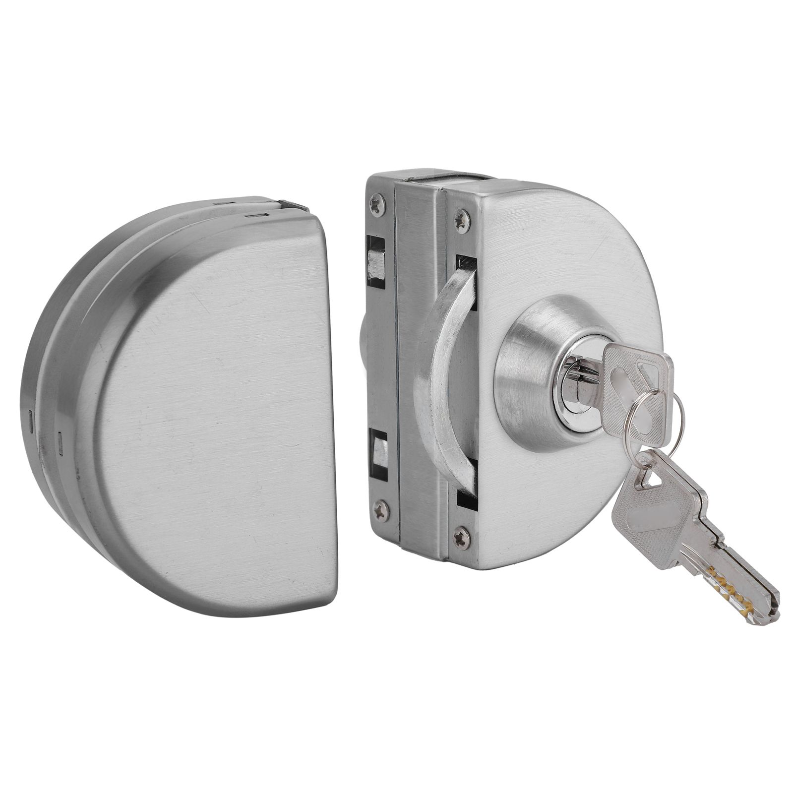 10‑12mm Thickness Glass Door Lock Stainless Steel Push Sliding Gate Lock with