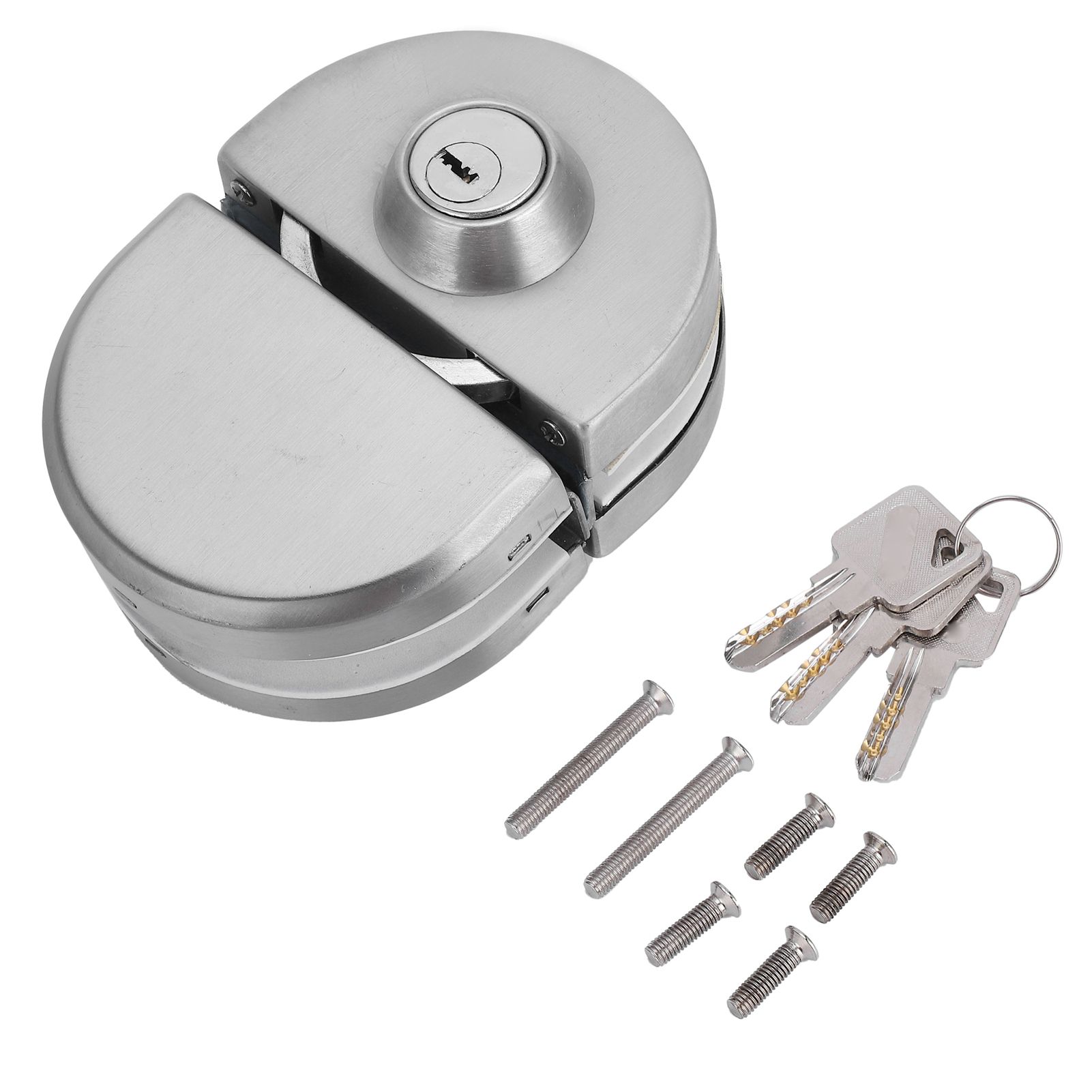 10‑12mm Thickness Glass Door Lock Stainless Steel Push Sliding Gate Lock with view 2