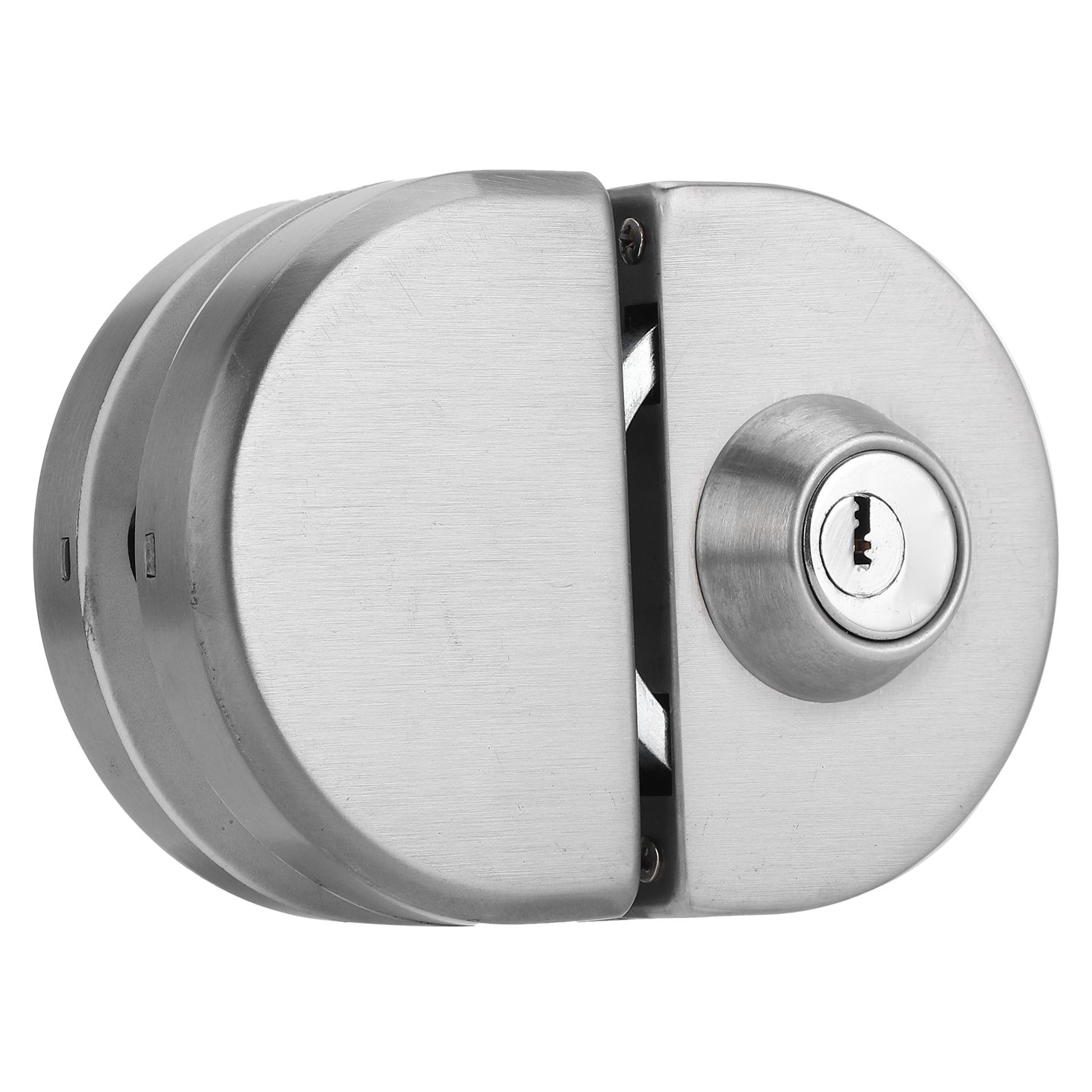 10‑12mm Thickness Glass Door Lock Stainless Steel Push Sliding Gate Lock with view 3