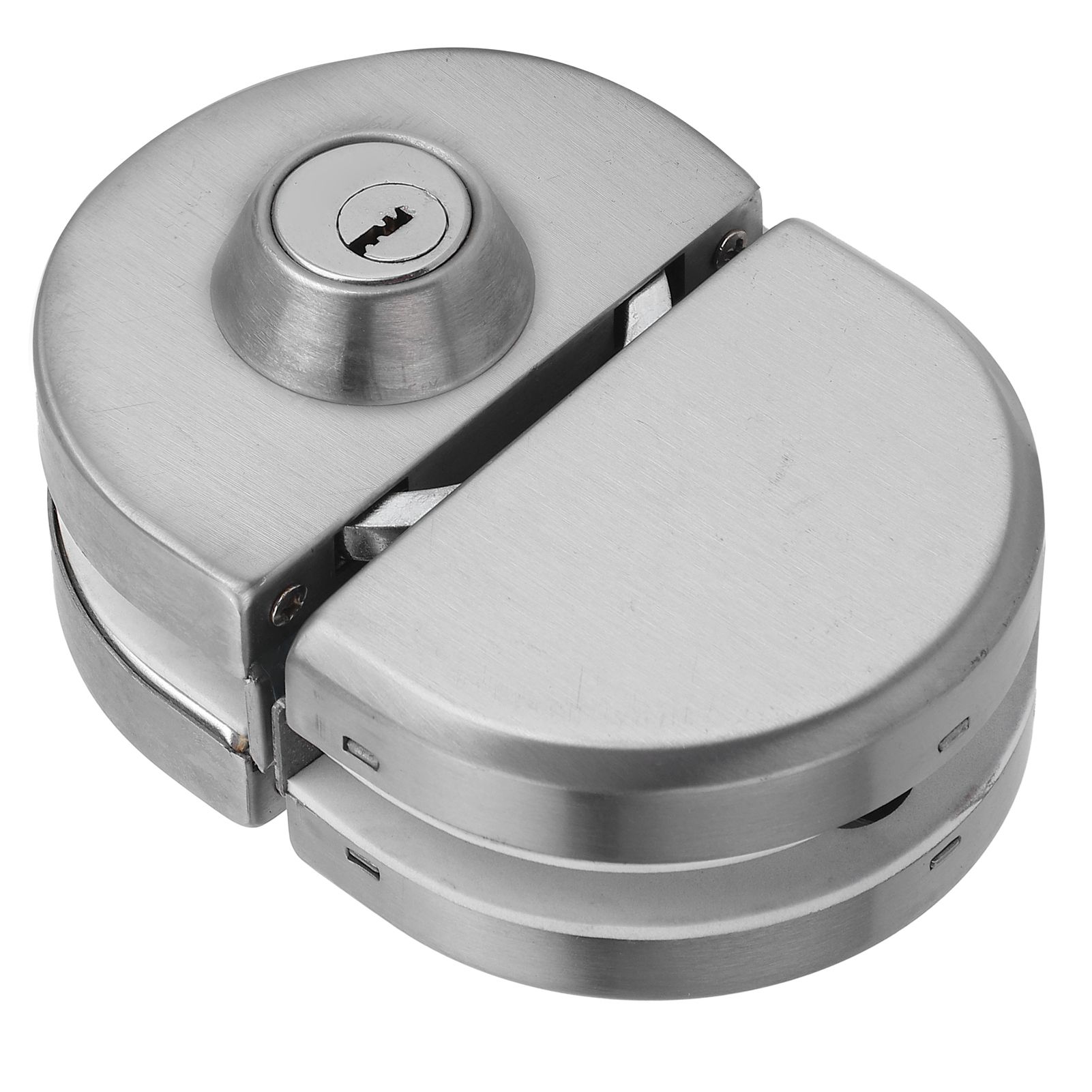 10‑12mm Thickness Glass Door Lock Stainless Steel Push Sliding Gate Lock with view 6