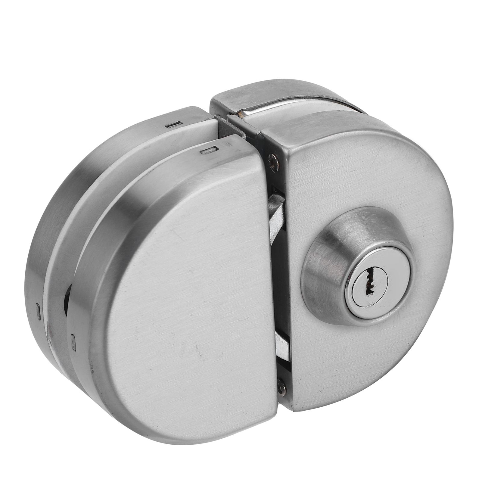 10‑12mm Thickness Glass Door Lock Stainless Steel Push Sliding Gate Lock with view 7