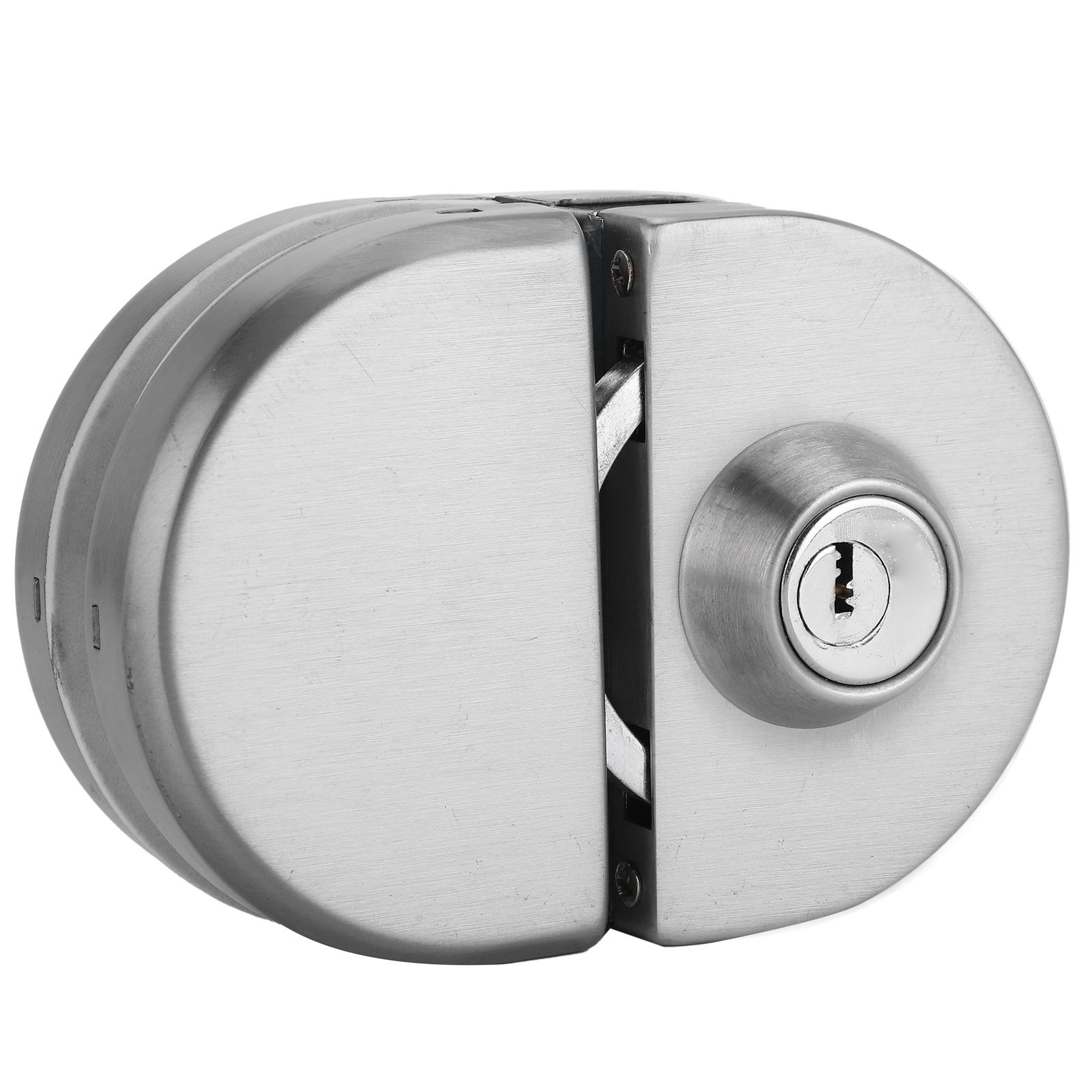 10‑12mm Thickness Glass Door Lock Stainless Steel Push Sliding Gate Lock with view 9