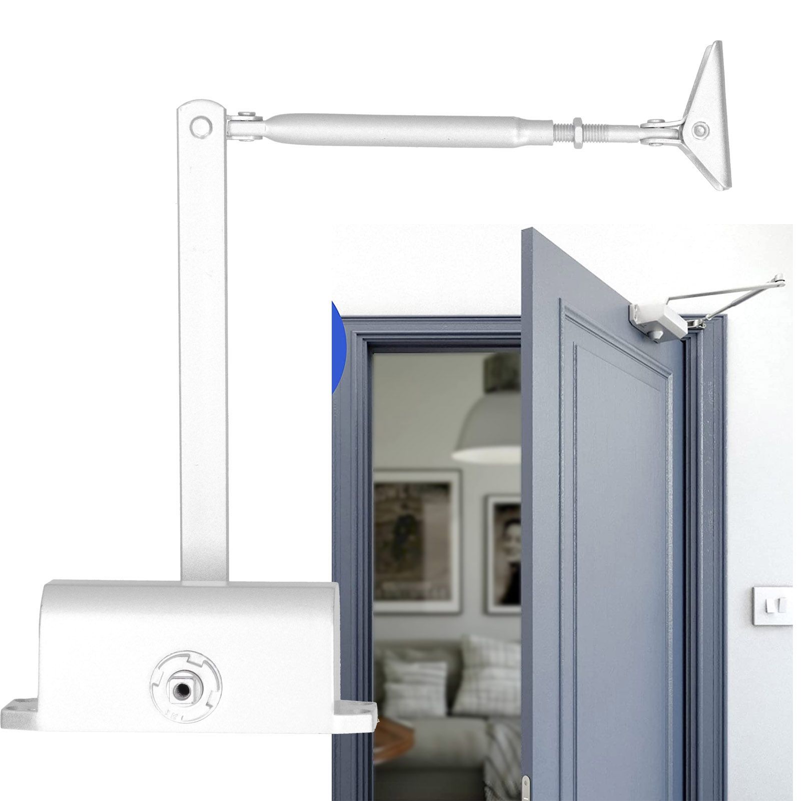 Adjustable Fireproof Door Closer 180‑Degree Spring Hydraulic Buffer Automatic view 11
