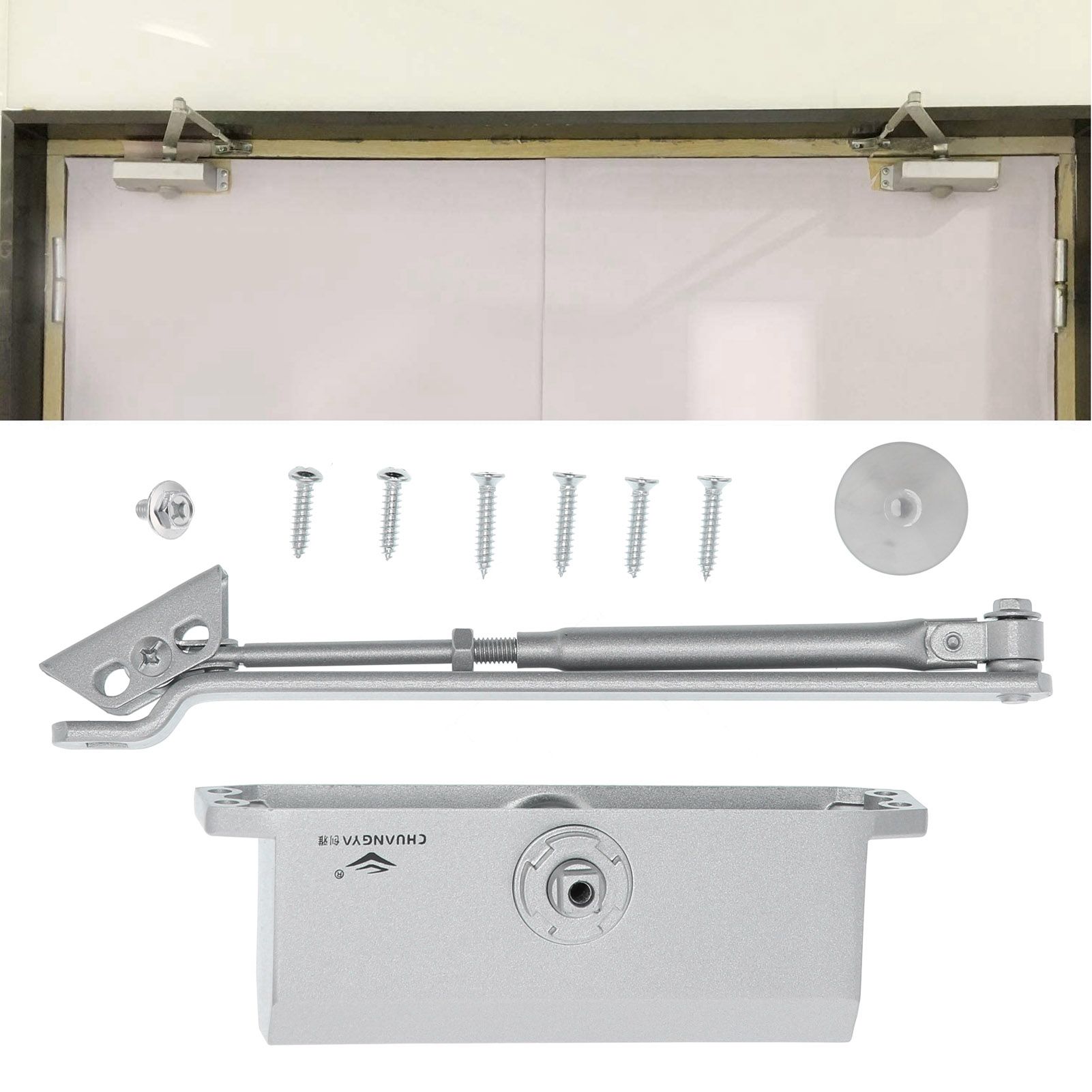Door Closer Hydraulic Buffer Damper Automatic Adjustable Spring Closer for view 12