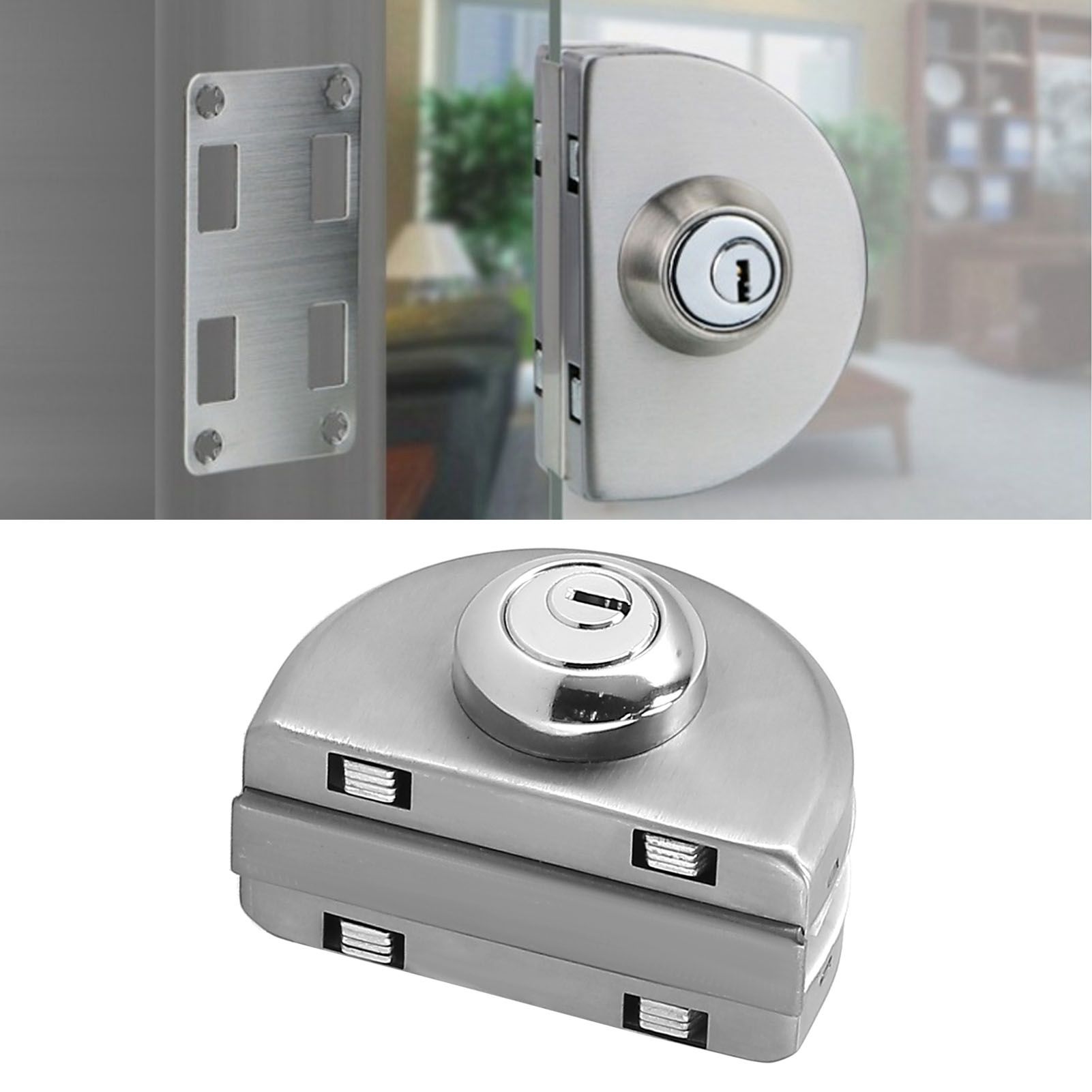 1012mm Thickness Glass Door Lock Push Sliding AntiTheft Security Lock with 3 view 11