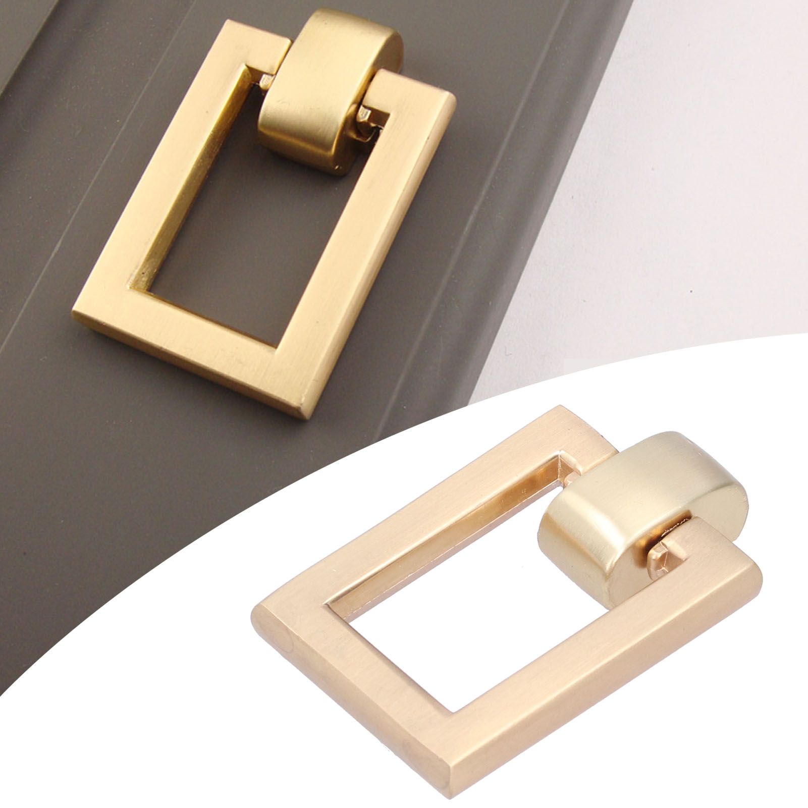 Modern Door Handle Brushed Golden Cabinet Pull Hardware Accessory for view 12