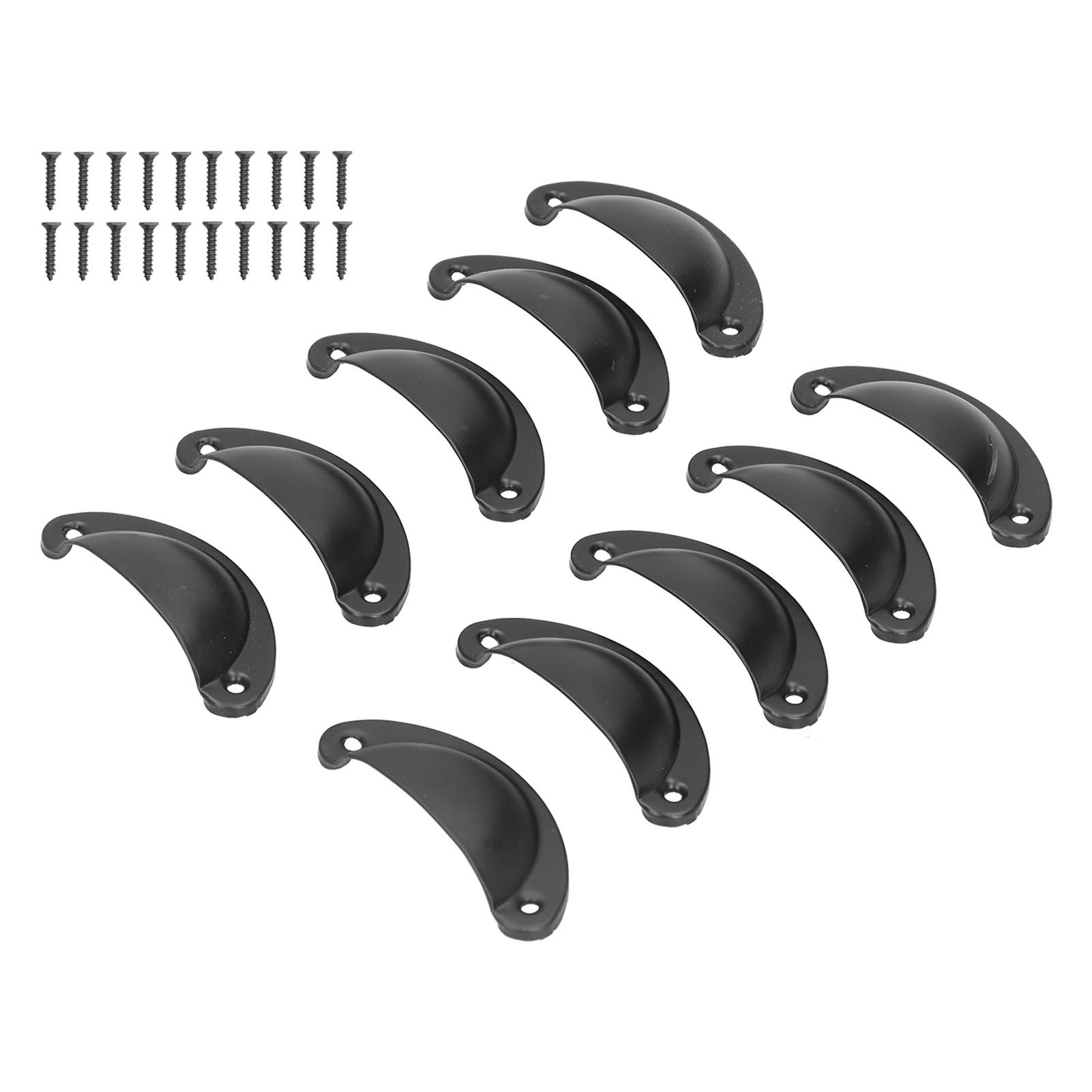 10Set Medicine Cabinet Handles Vintage Shell Shaped Door Handle for Cabinet view 7