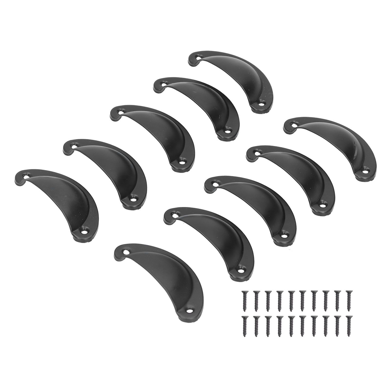 10Set Medicine Cabinet Handles Vintage Shell Shaped Door Handle for Cabinet view 8