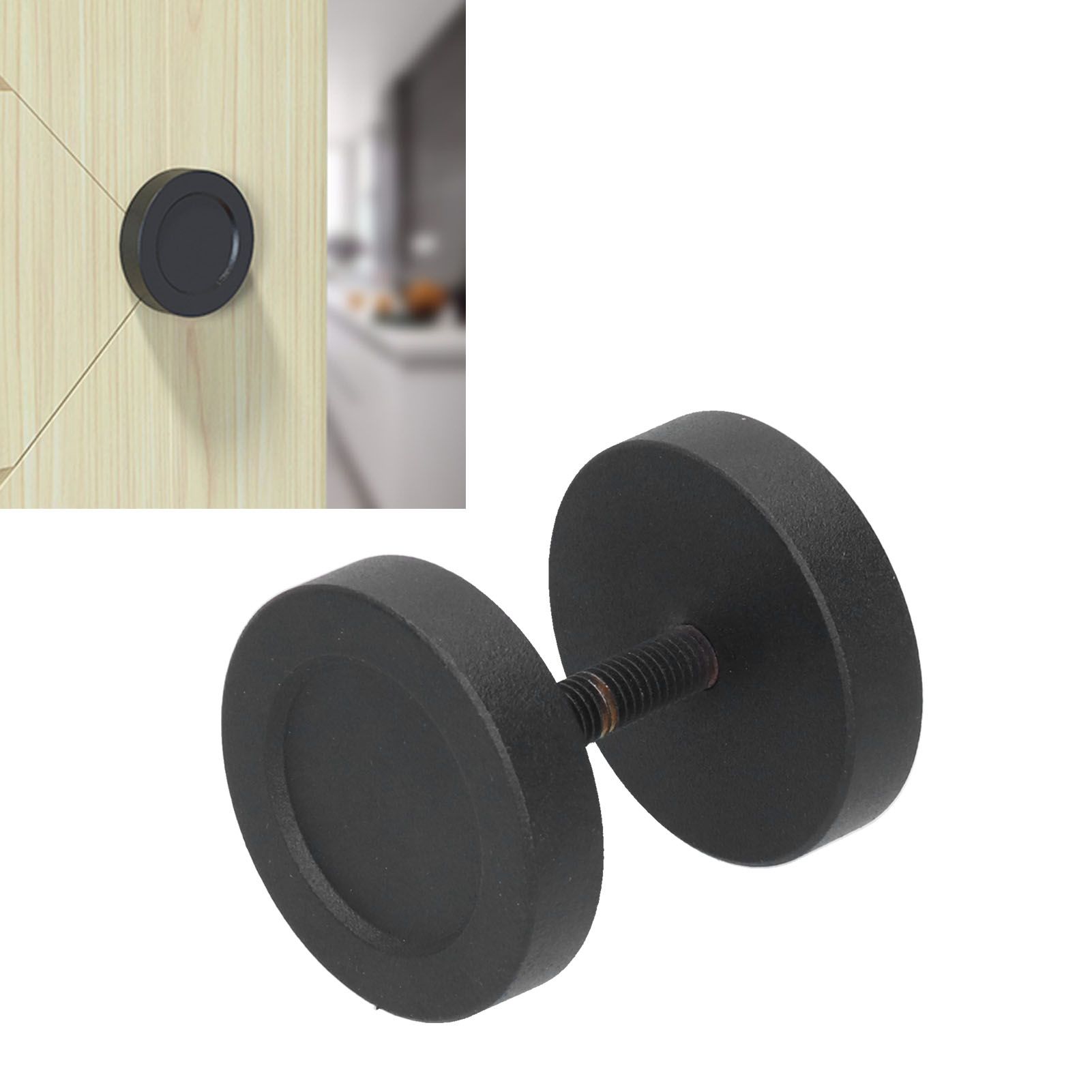 Barn Door Handle Carbon Steel Round Sliding Door Knob for Garages Cabinet view 11