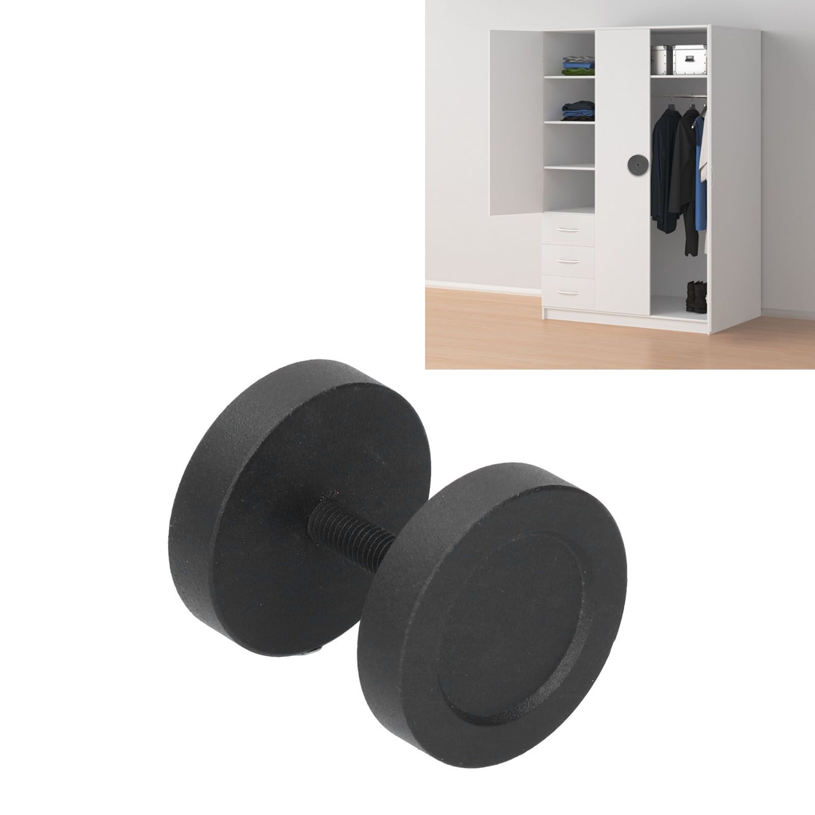 Barn Door Handle Carbon Steel Round Sliding Door Knob for Garages Cabinet view 12