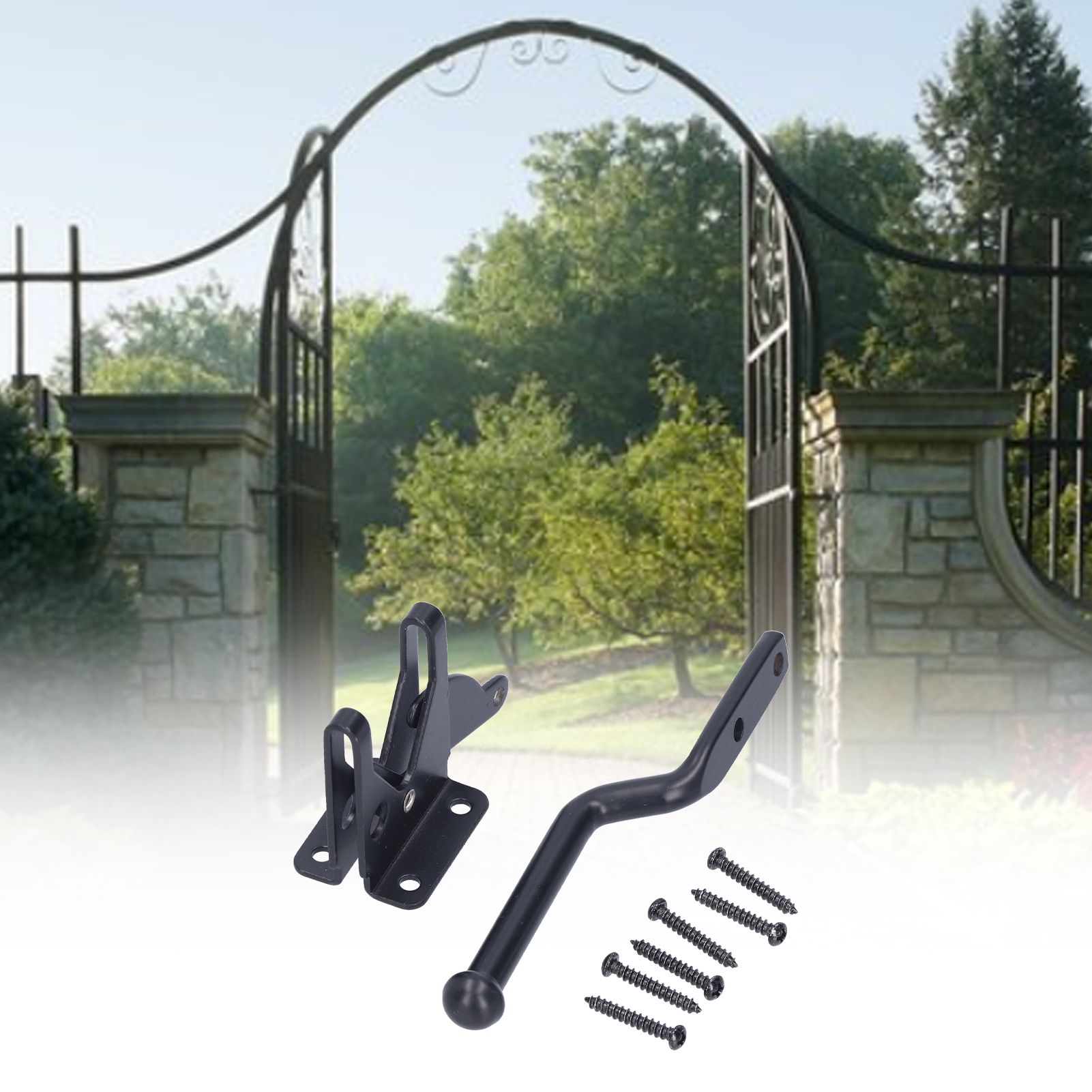 Gate Latch Kit RustProof Carbon Steel Fence Bolt Lock Safety Door Hardware view 11
