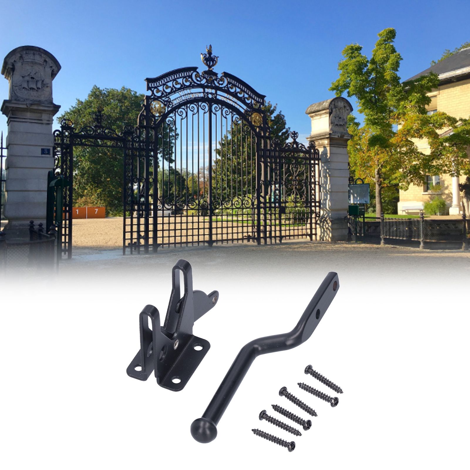 Gate Latch Kit RustProof Carbon Steel Fence Bolt Lock Safety Door Hardware view 12