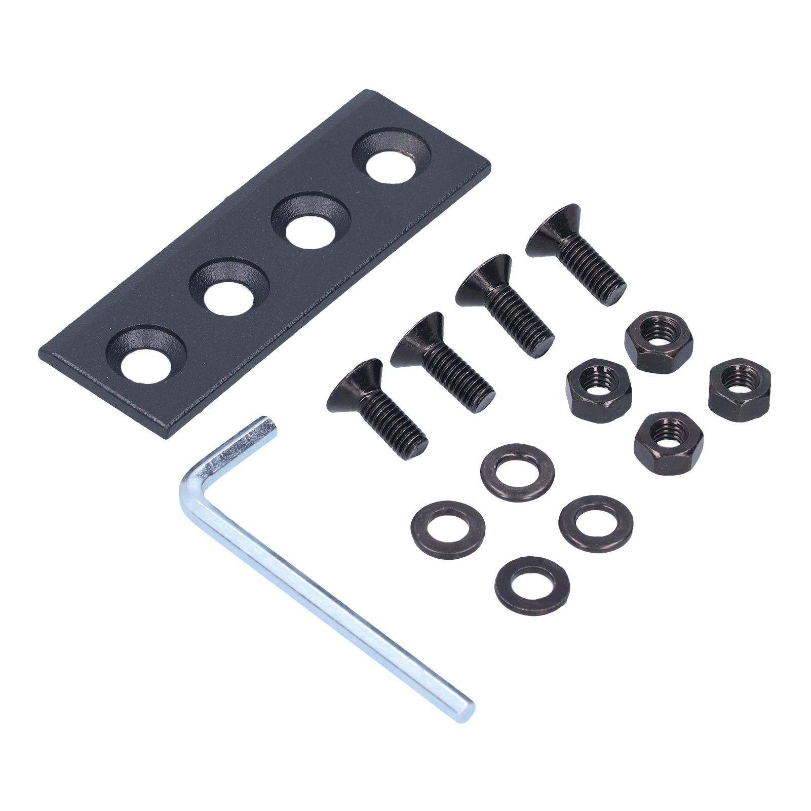 Barn Door Track Connector Plate Kit Carbon Steel Sliding Door Hardware view 2