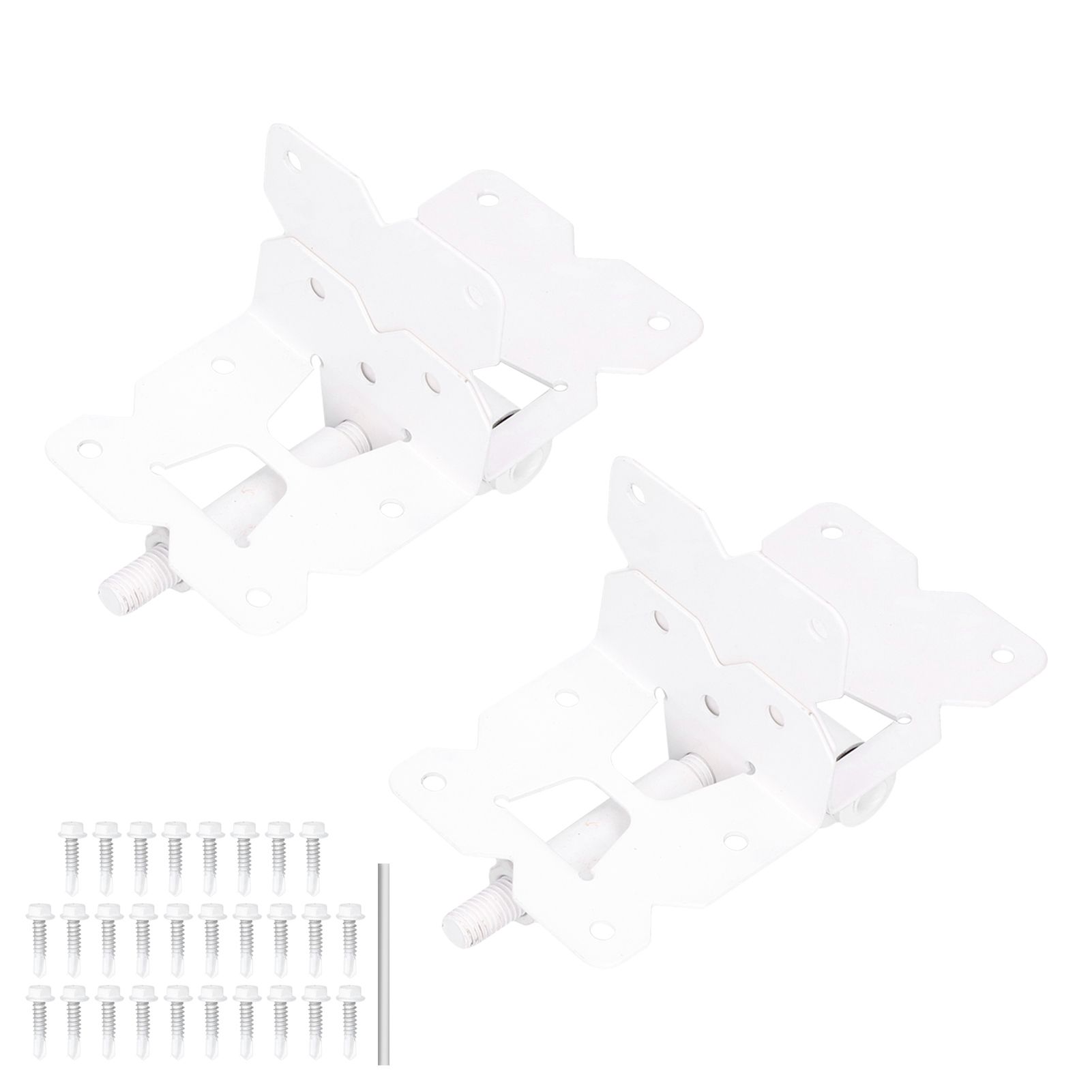 White Garden Fence Door Hinge Carbon Steel Fence Gate Hinge Hardware Accessory view 2