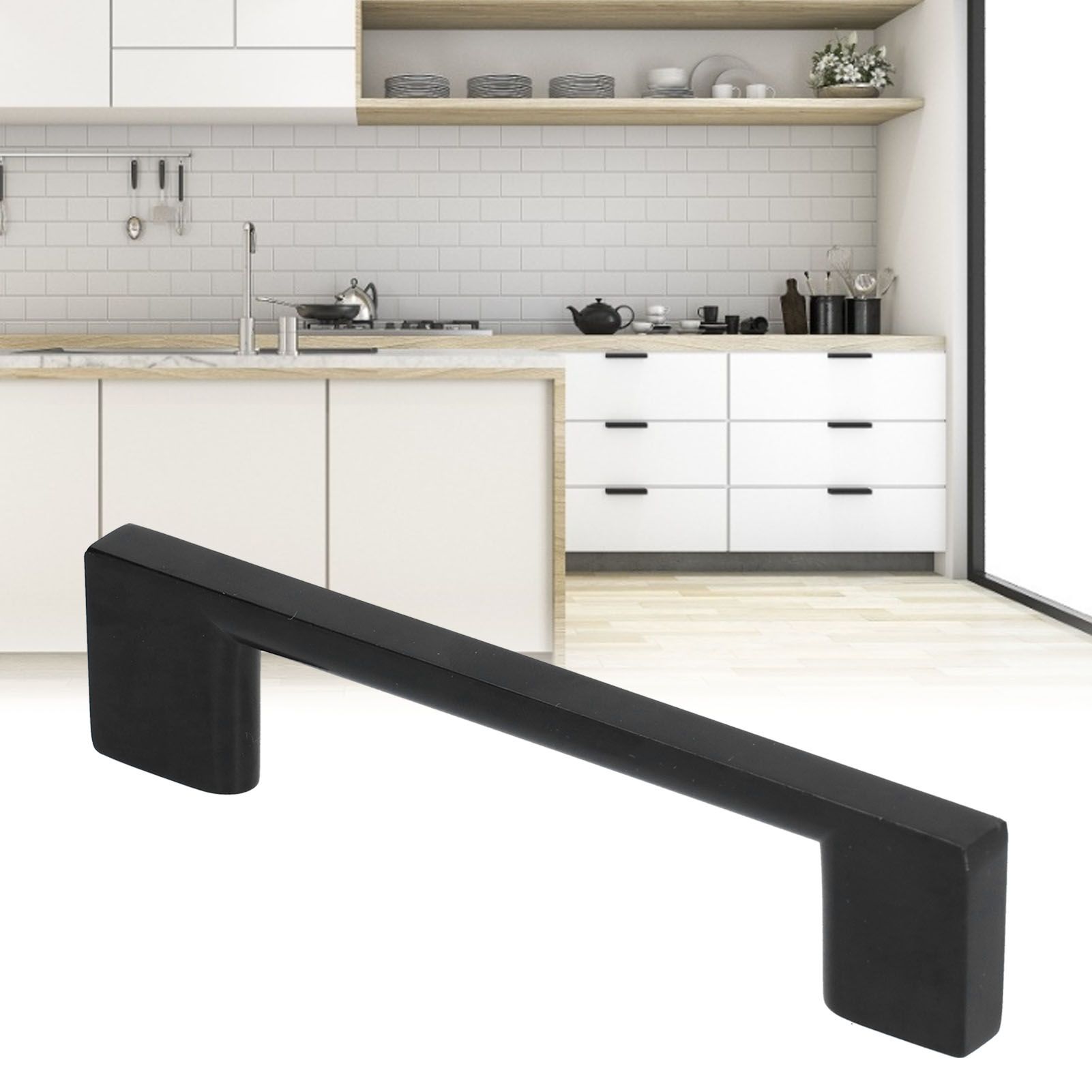 Black Door Handle Zinc Alloy Hardware Pull for Cabinet Door Wardrobe Furniture view 11