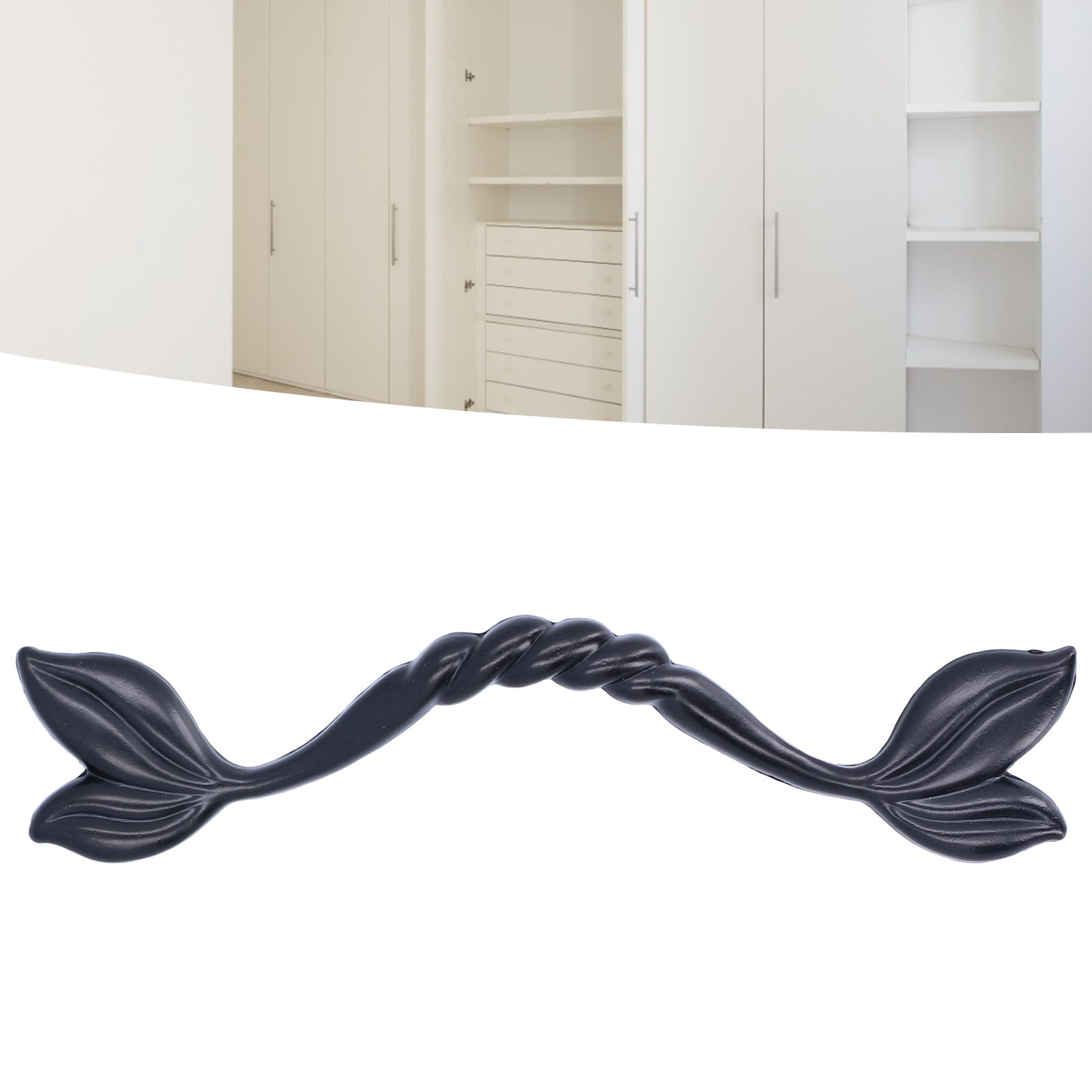 Black Zinc Alloy Cabinet Pull Innovative Wardrobes Handle Knob for Home view 11