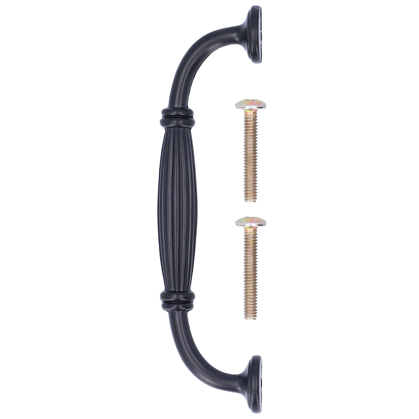 Zinc Alloy Cabinet Handle Black Wardrobes Pull Knob Hardware Accessory for view 2