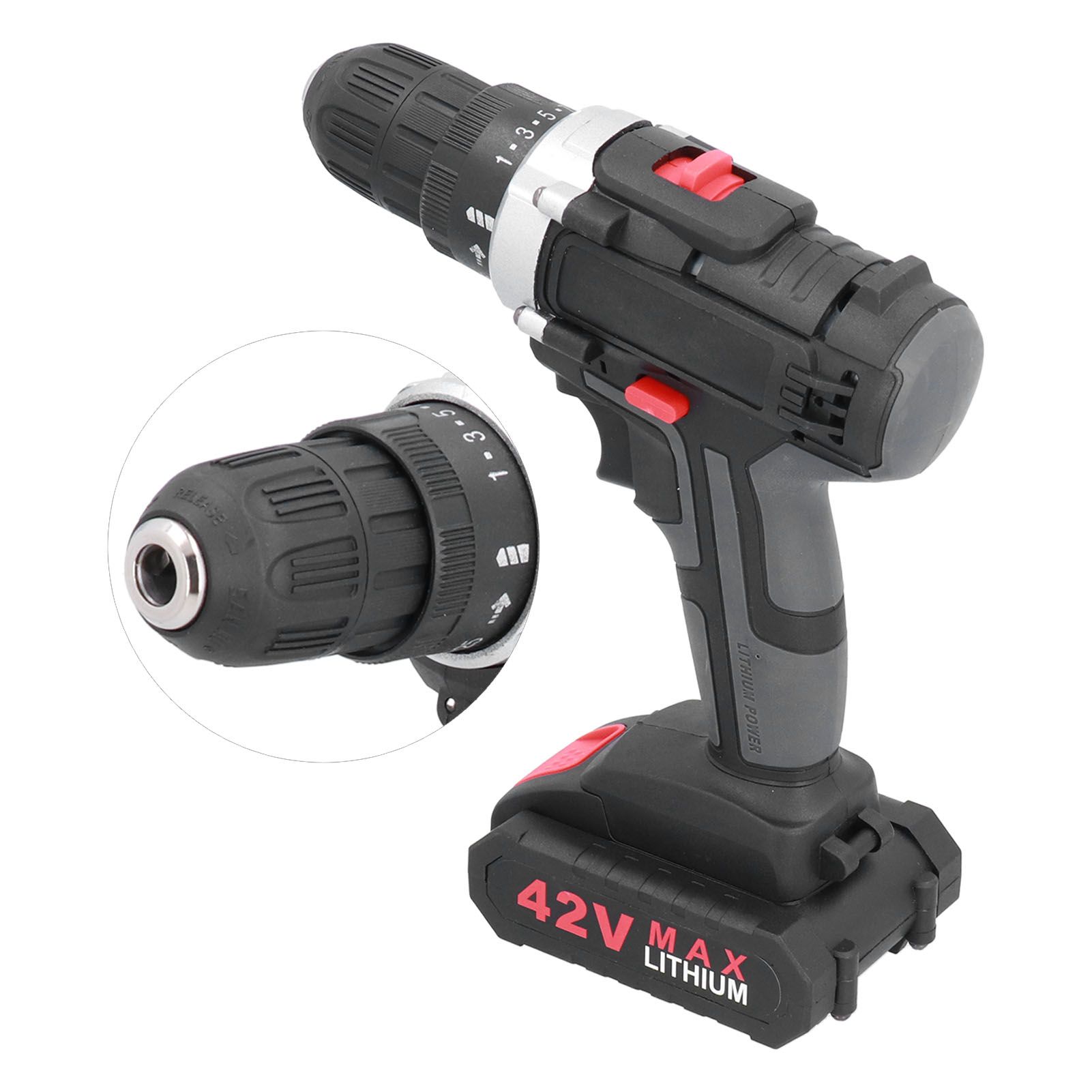 42V Cordless Electric Drill 2‑Variable Speed Portable Zinc Alloy Screwdriver view 8