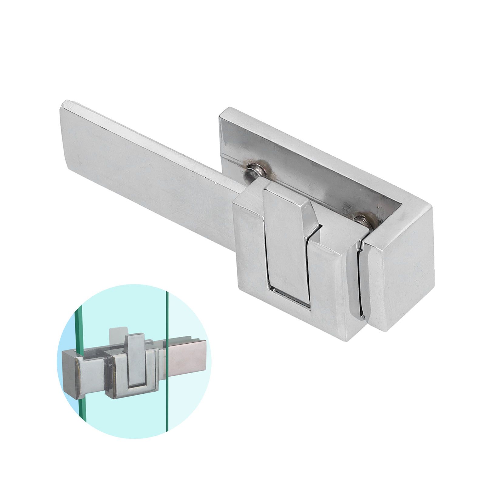 UShaped Glass Door Lock Latch Lock Hower Room Sliding Gate Limiting Device for view 11