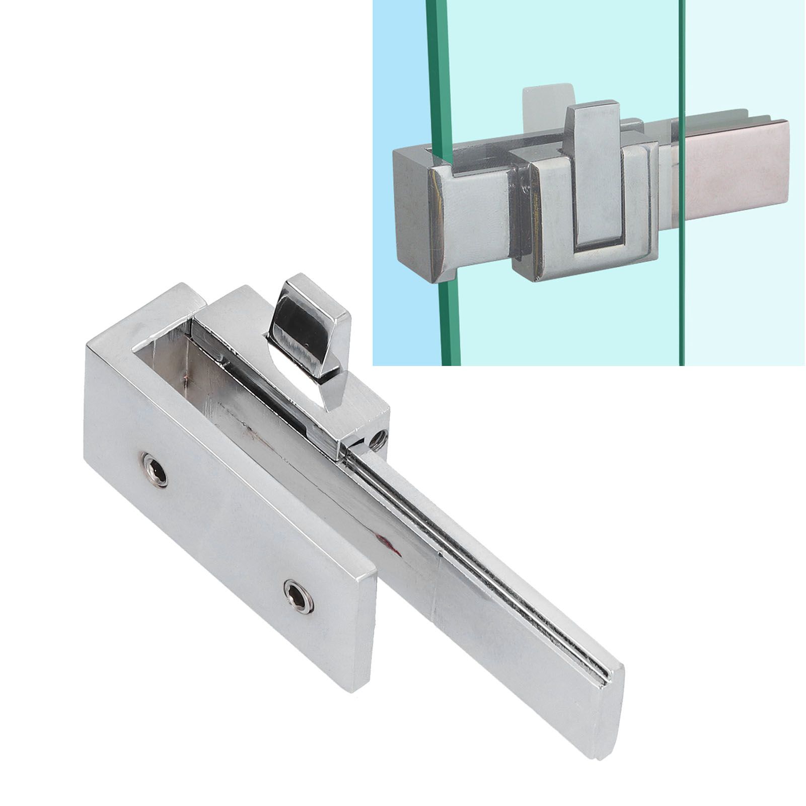 UShaped Glass Door Lock Latch Lock Hower Room Sliding Gate Limiting Device for view 12
