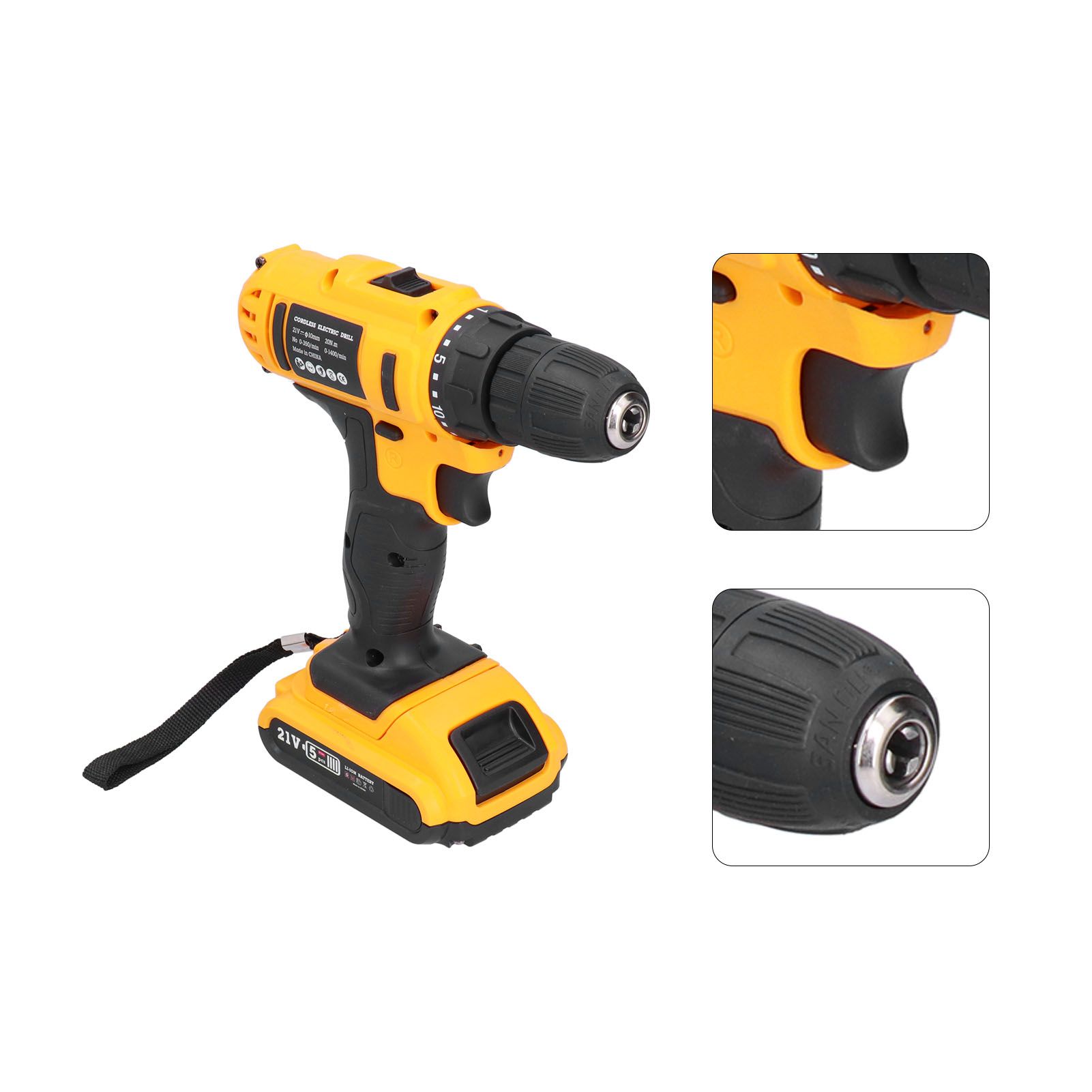 21V Lithium Cordless Electric Drill MultiFunction Drill Driver Rechargeable view 10