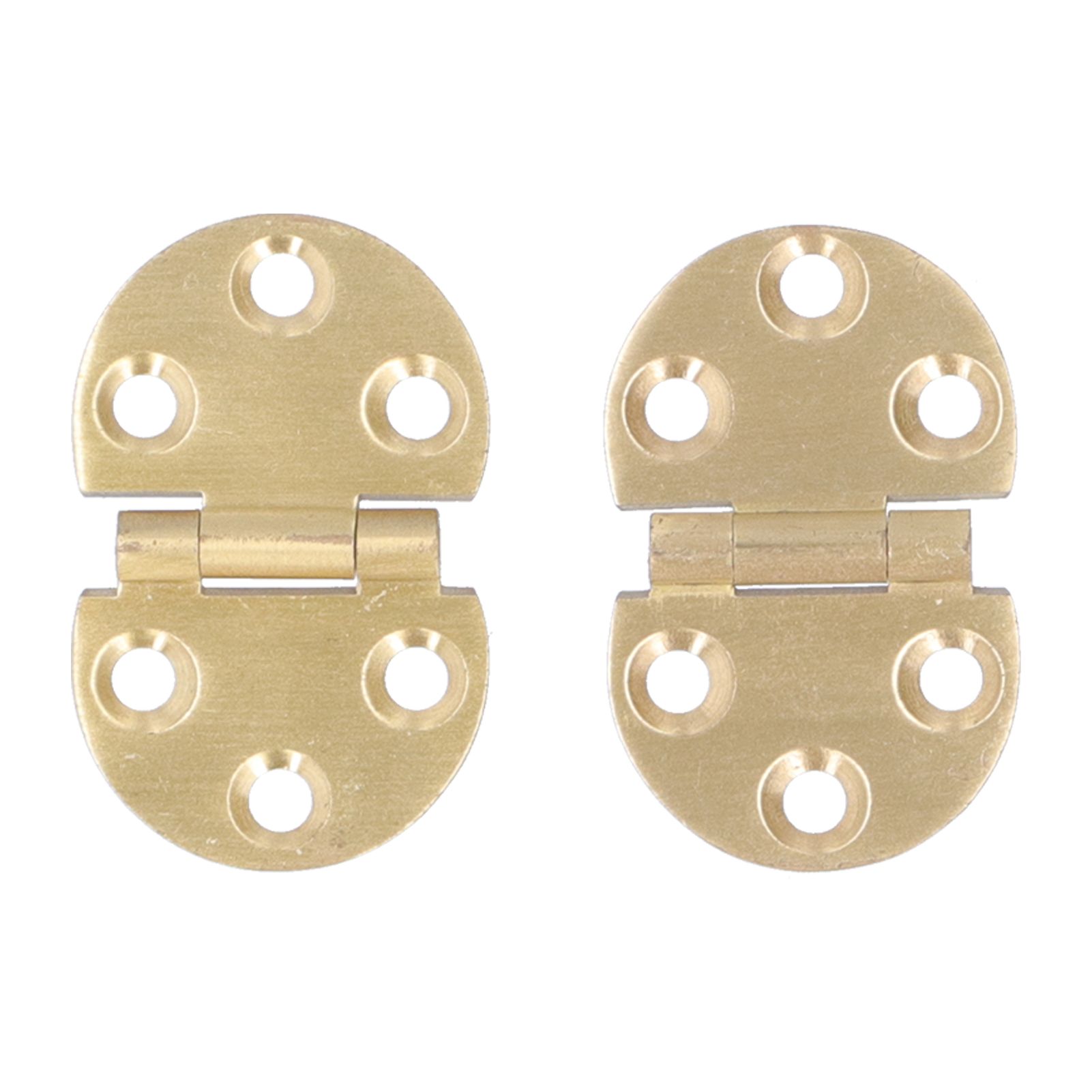 2Set 180 Degree Copper Hinge with Screw Mini Flap Hinge for Foldable Table 47x30mm