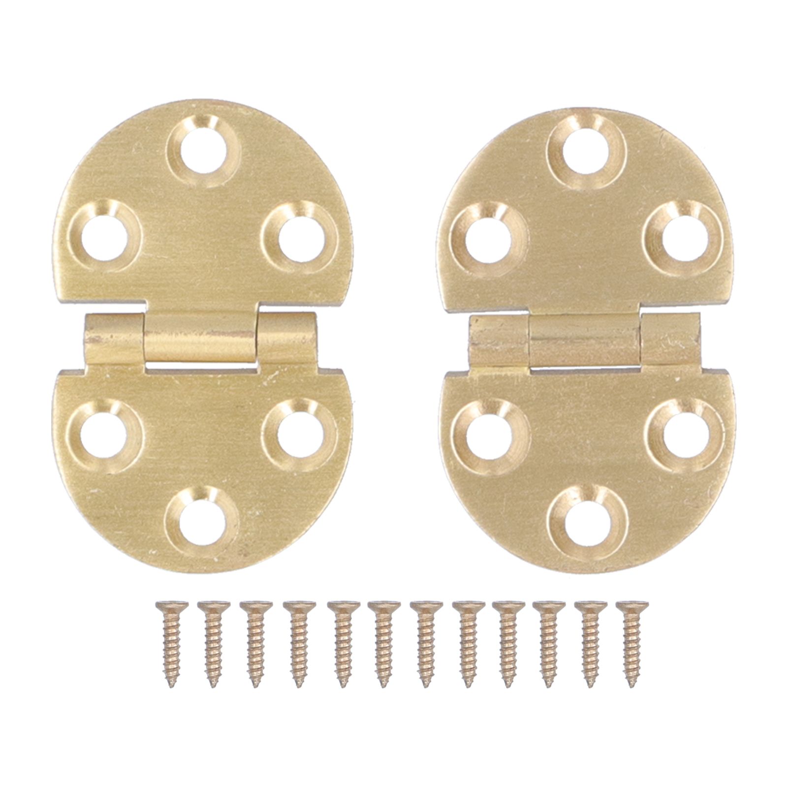 2Set 180 Degree Copper Hinge with Screw Mini Flap Hinge for Foldable Table 47x30mm view 2