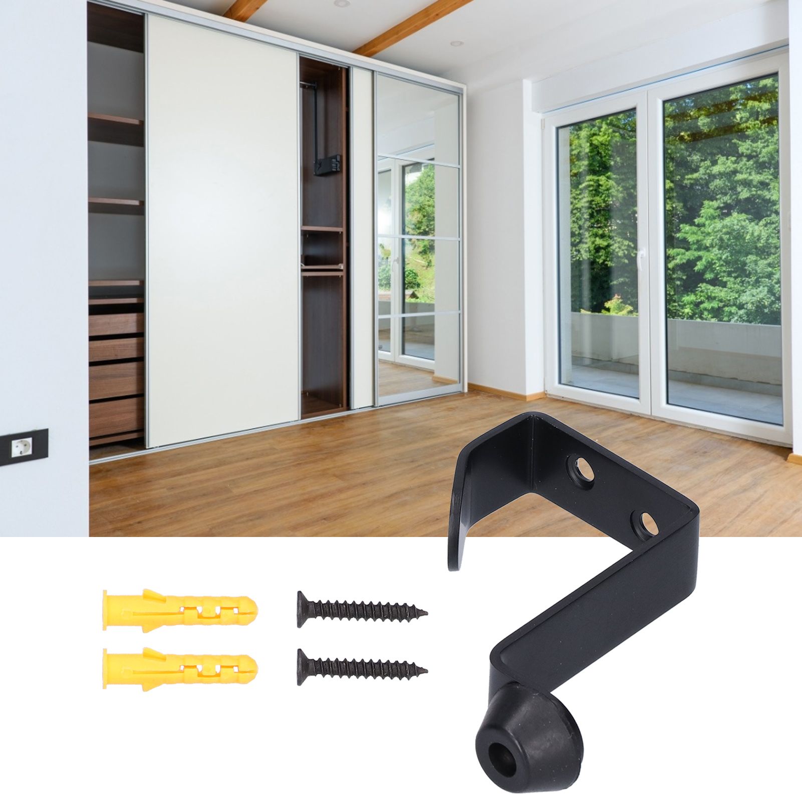 304 Stainless Steel Door Stopper Stable WallMounted Durable Door Coat Hook for view 12