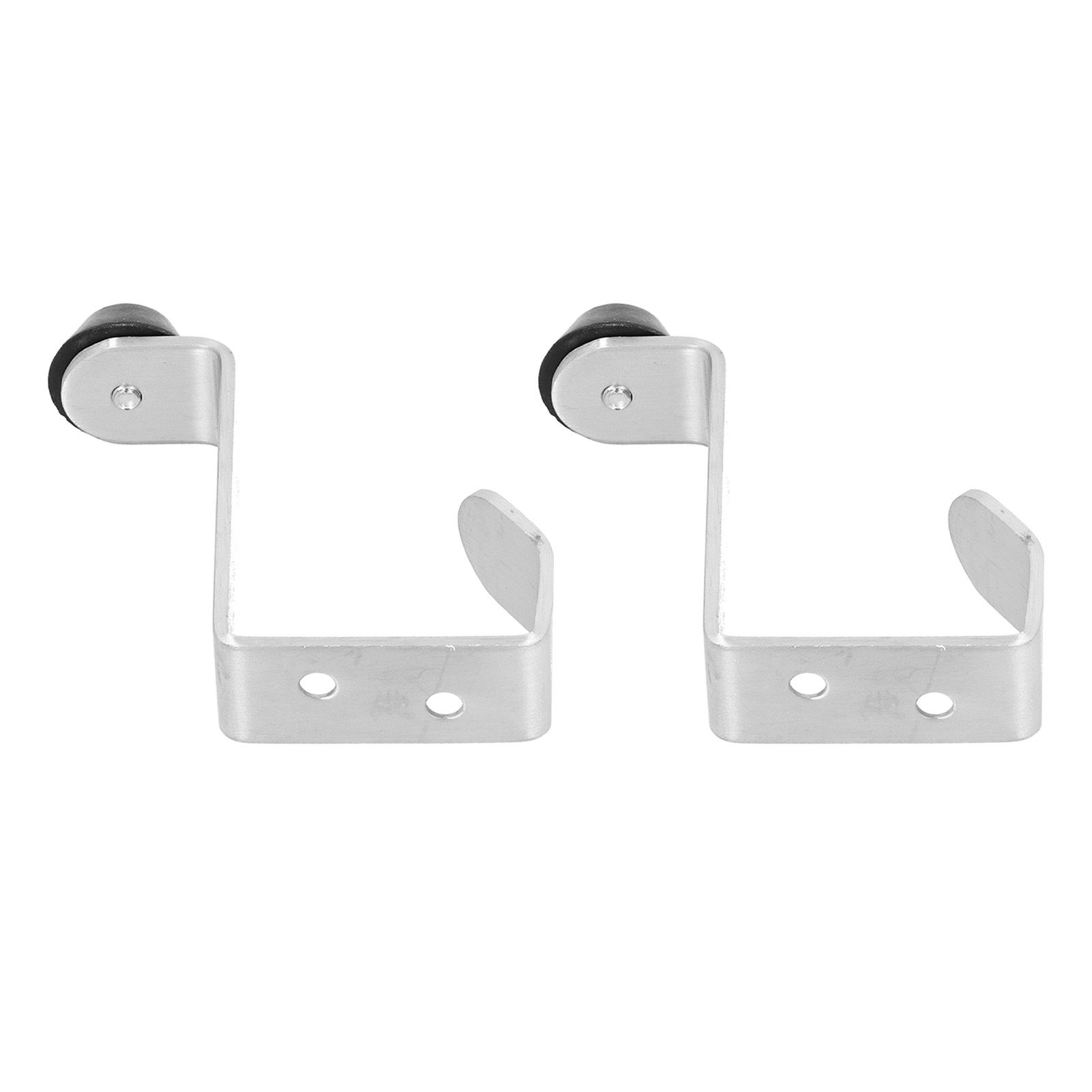 2 Set Door Stops Stainless Steel Door Stopper with Clothes Hook Bag Hanger for view 6