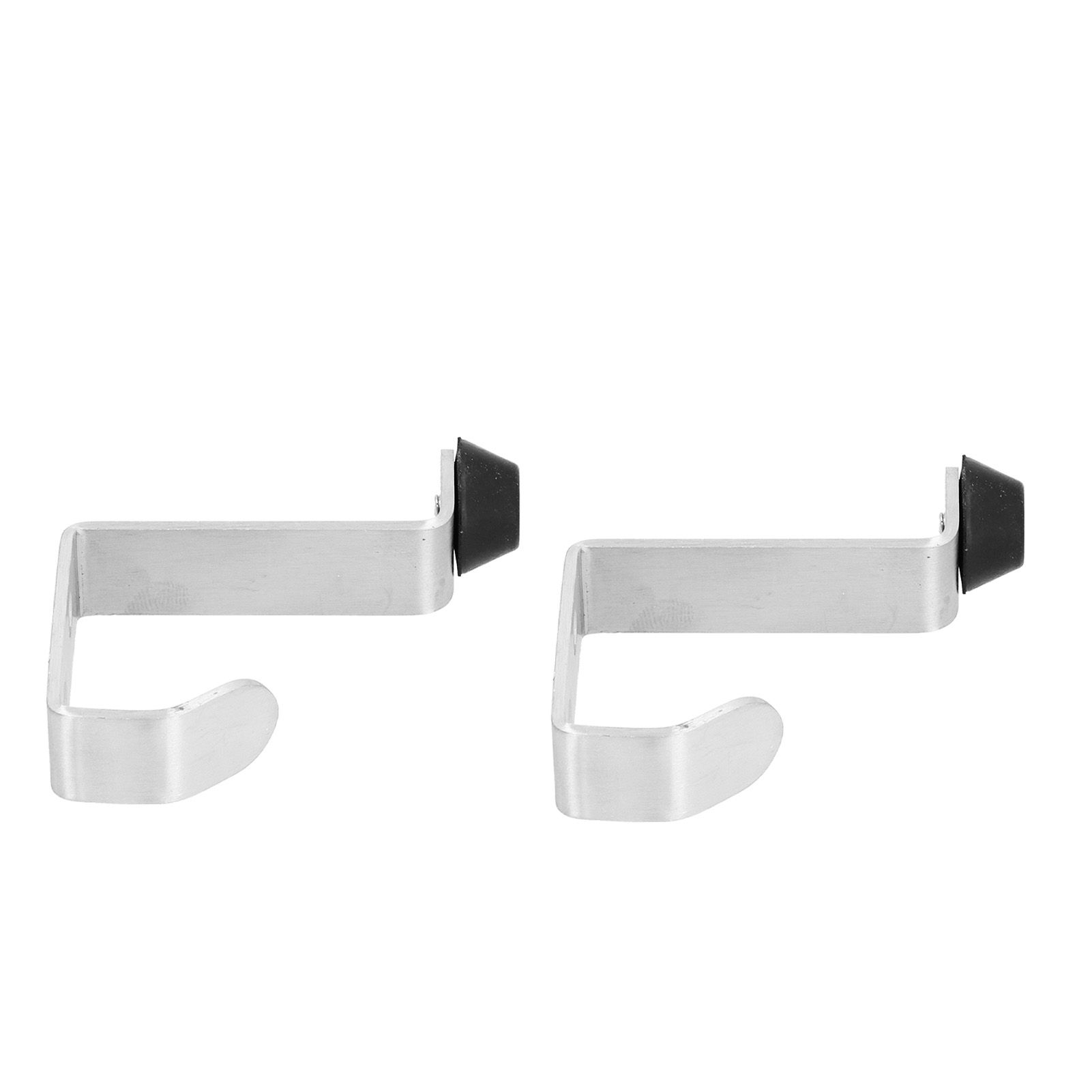 2 Set Door Stops Stainless Steel Door Stopper with Clothes Hook Bag Hanger for view 7