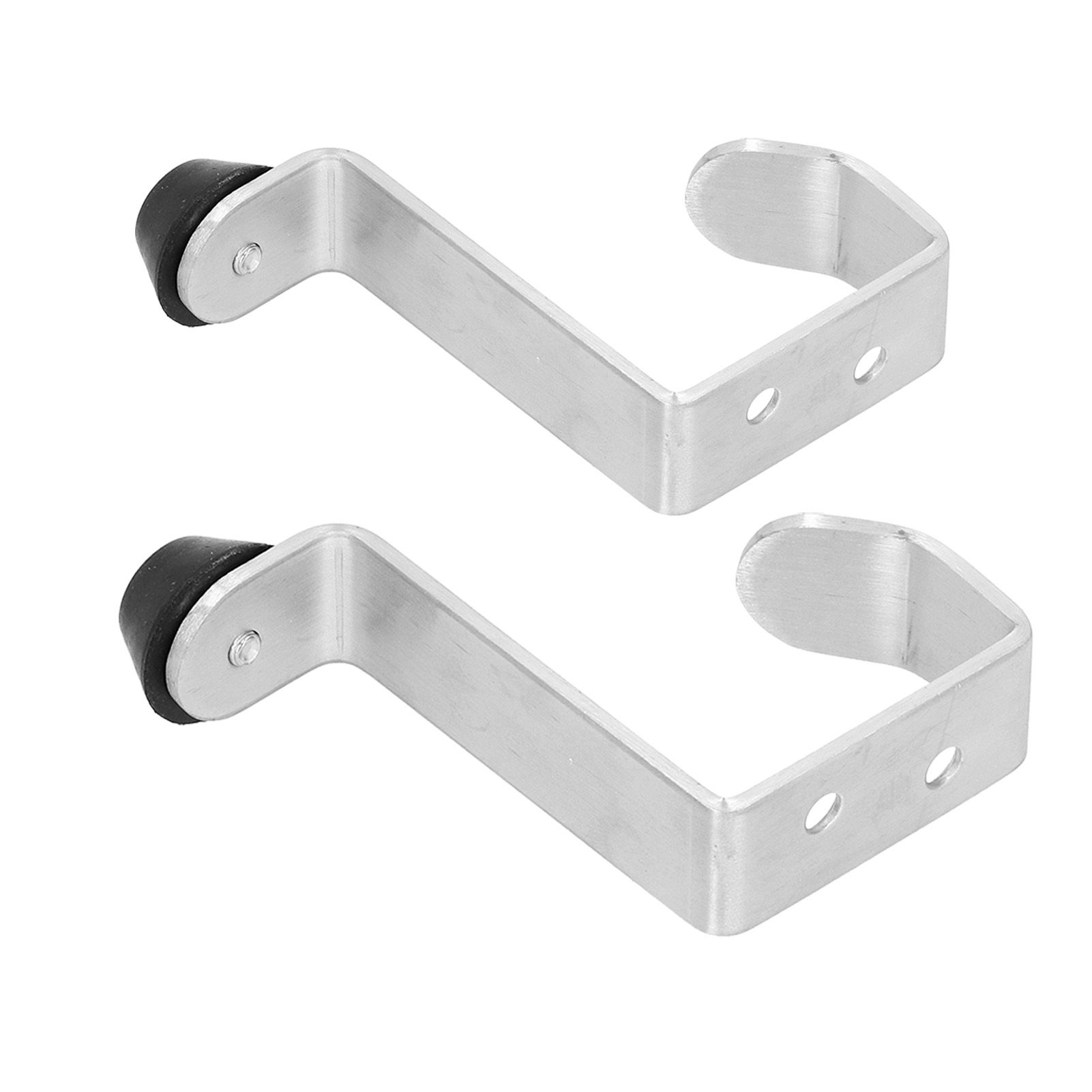 2 Set Door Stops Stainless Steel Door Stopper with Clothes Hook Bag Hanger for view 10