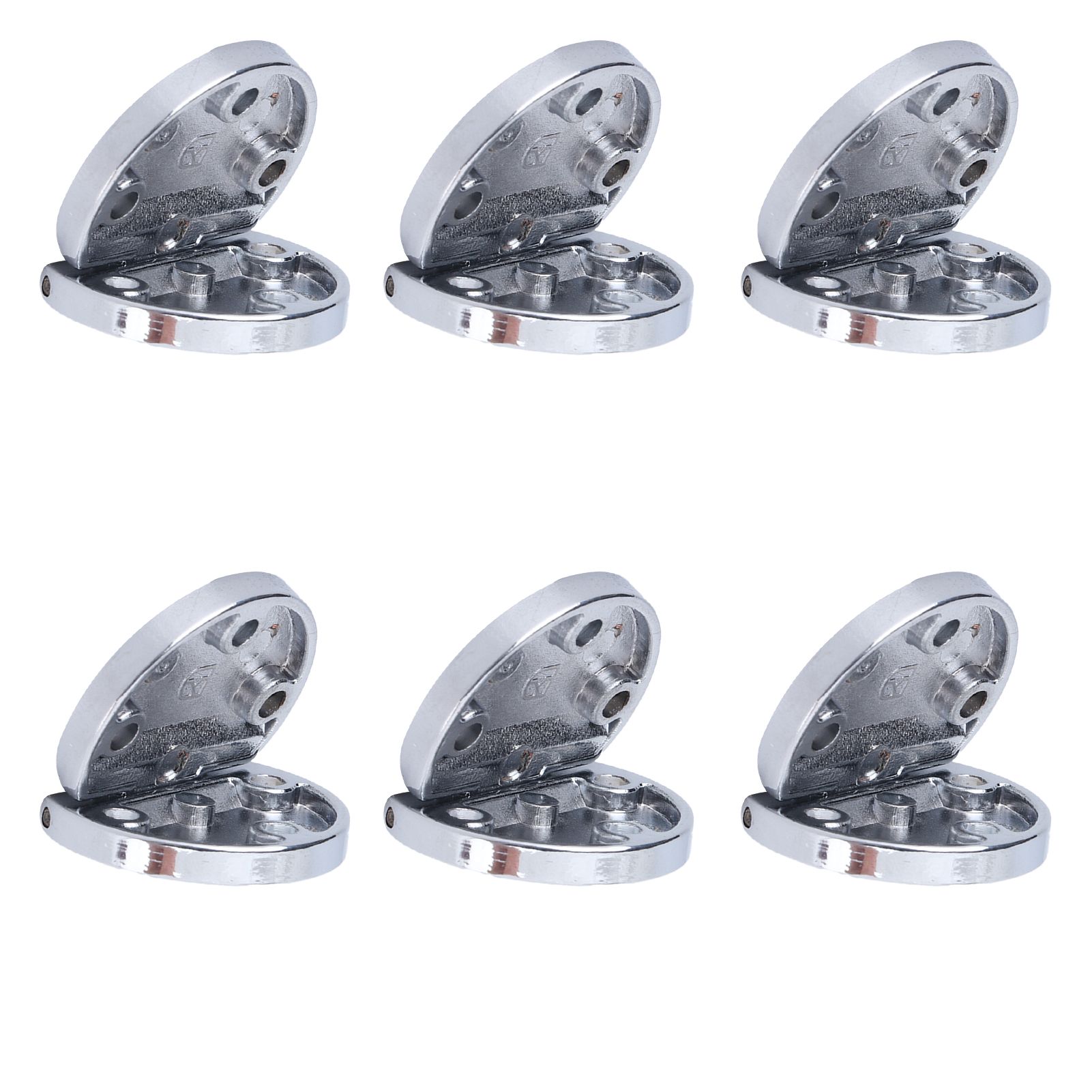 6Pcs Flip Hinge Folding Zinc Alloy Butt Hinges Furniture Hardware Fittings for view 2