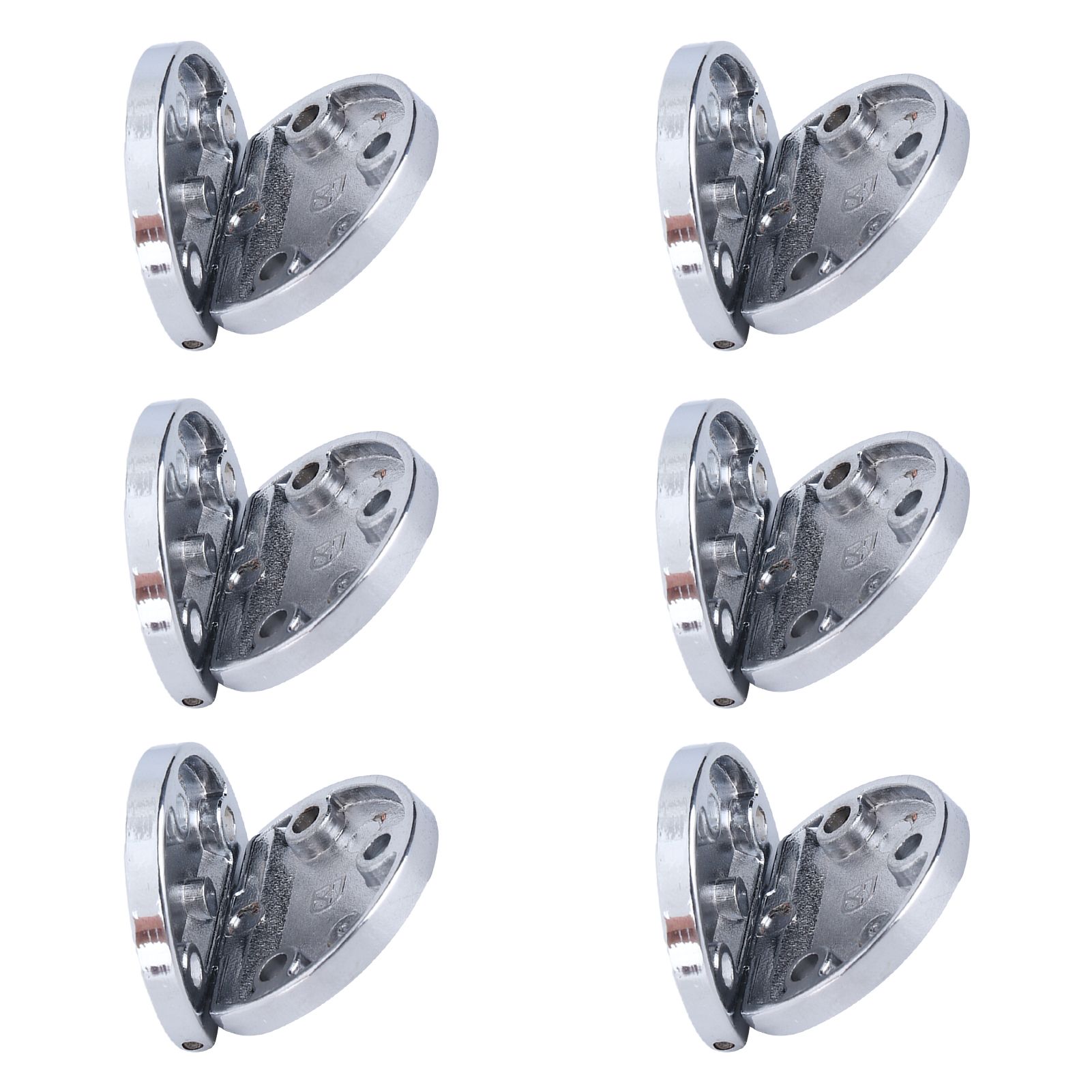 6Pcs Flip Hinge Folding Zinc Alloy Butt Hinges Furniture Hardware Fittings for view 3