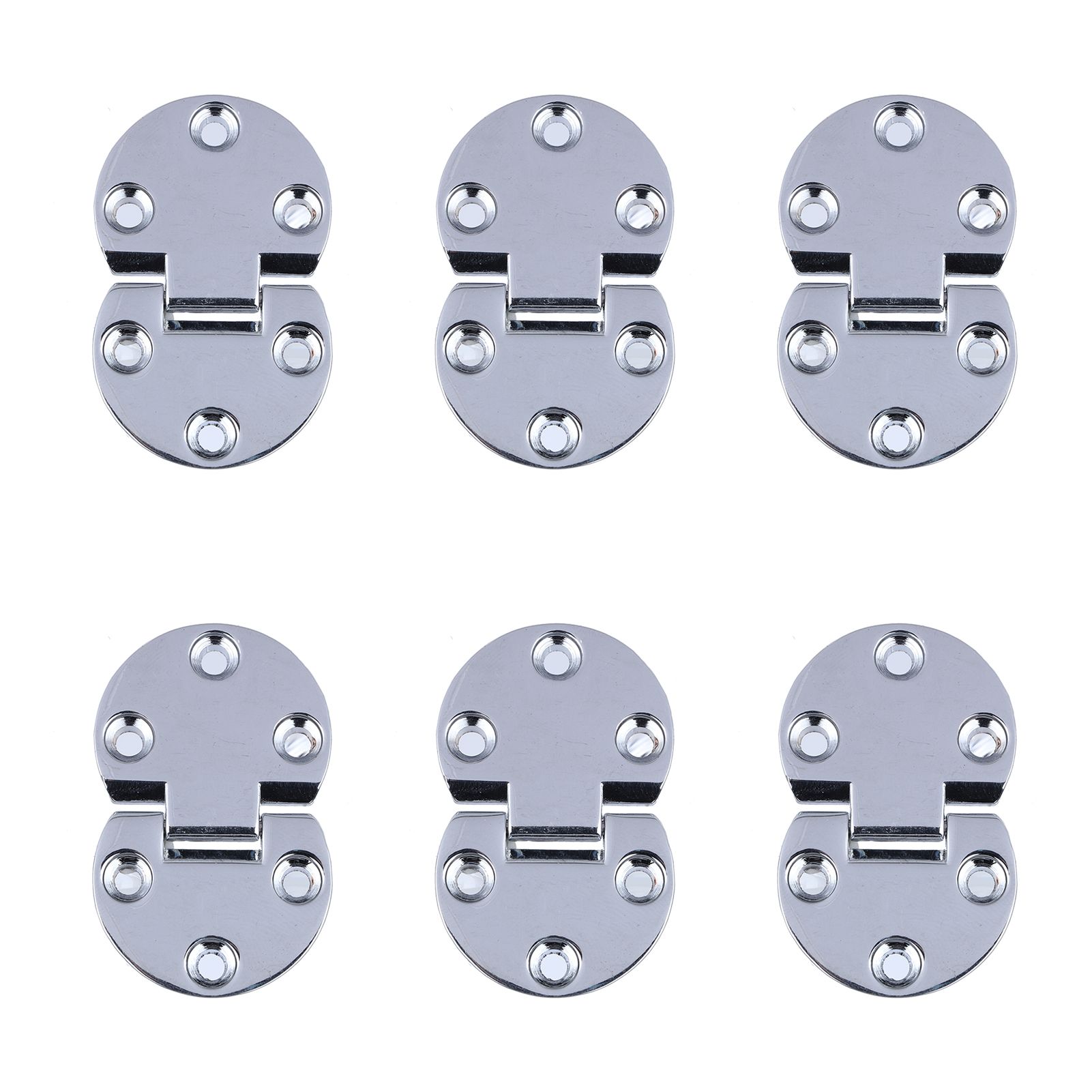 6Pcs Flip Hinge Folding Zinc Alloy Butt Hinges Furniture Hardware Fittings for view 5