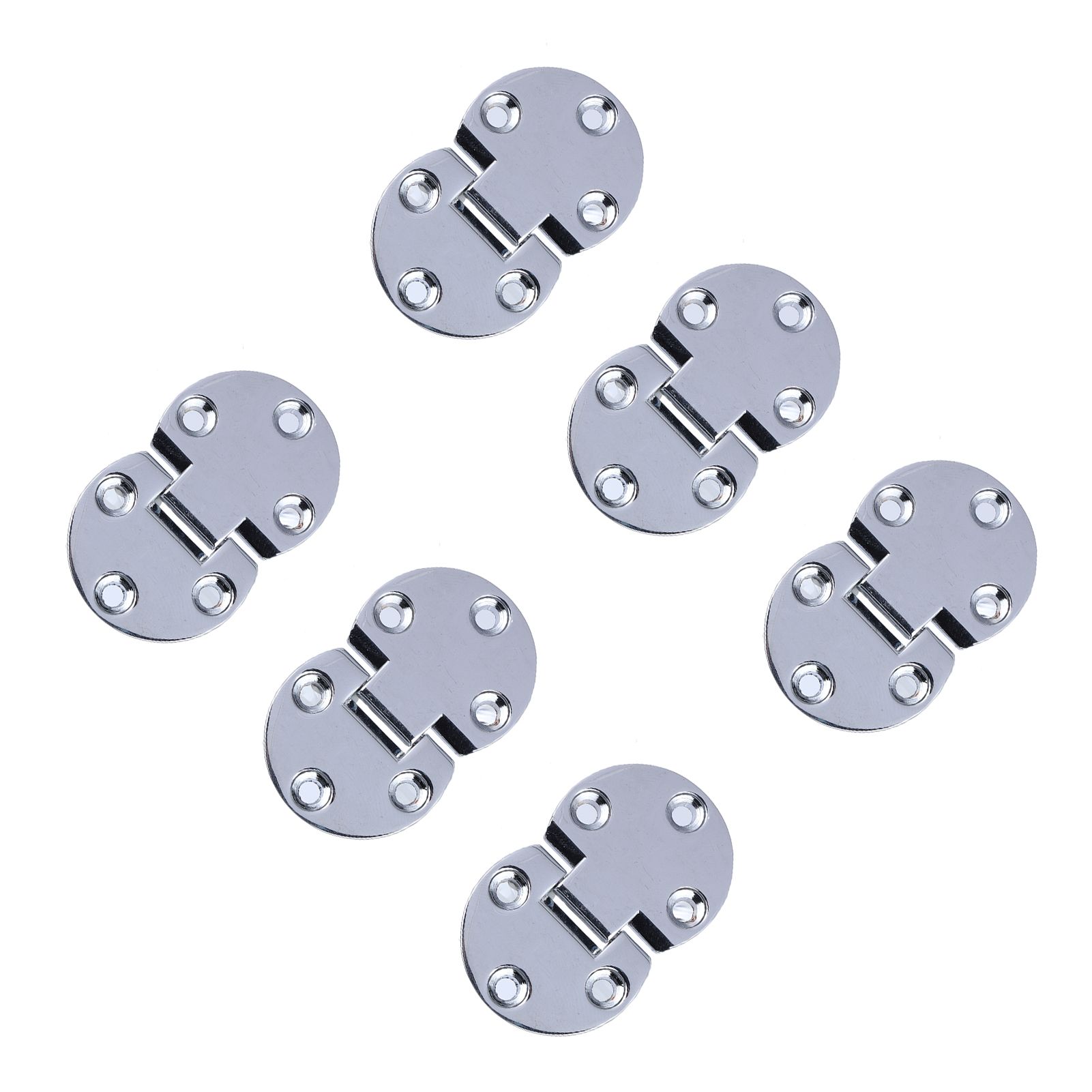 6Pcs Flip Hinge Folding Zinc Alloy Butt Hinges Furniture Hardware Fittings for view 6