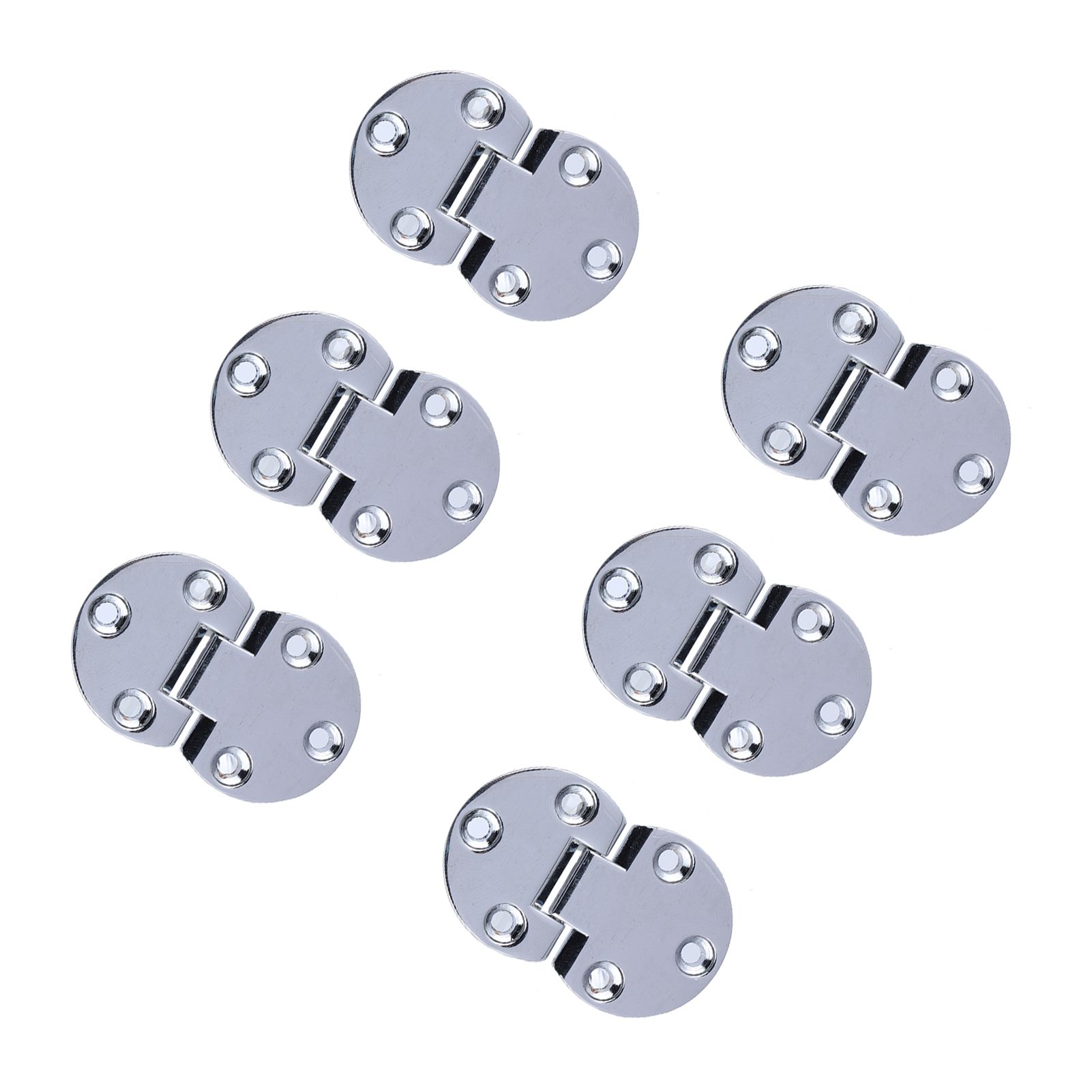 6Pcs Flip Hinge Folding Zinc Alloy Butt Hinges Furniture Hardware Fittings for view 8