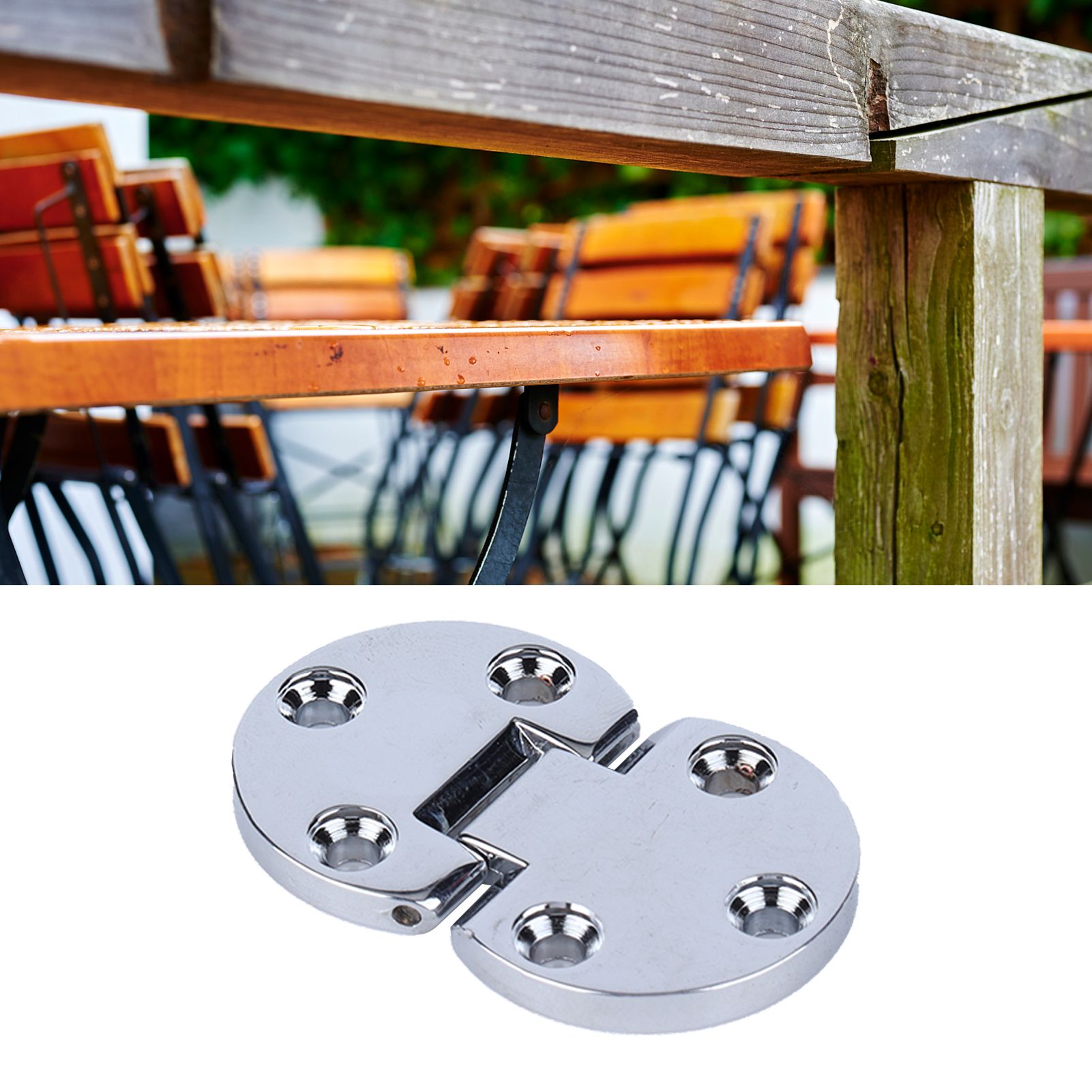 6Pcs Flip Hinge Folding Zinc Alloy Butt Hinges Furniture Hardware Fittings for view 12