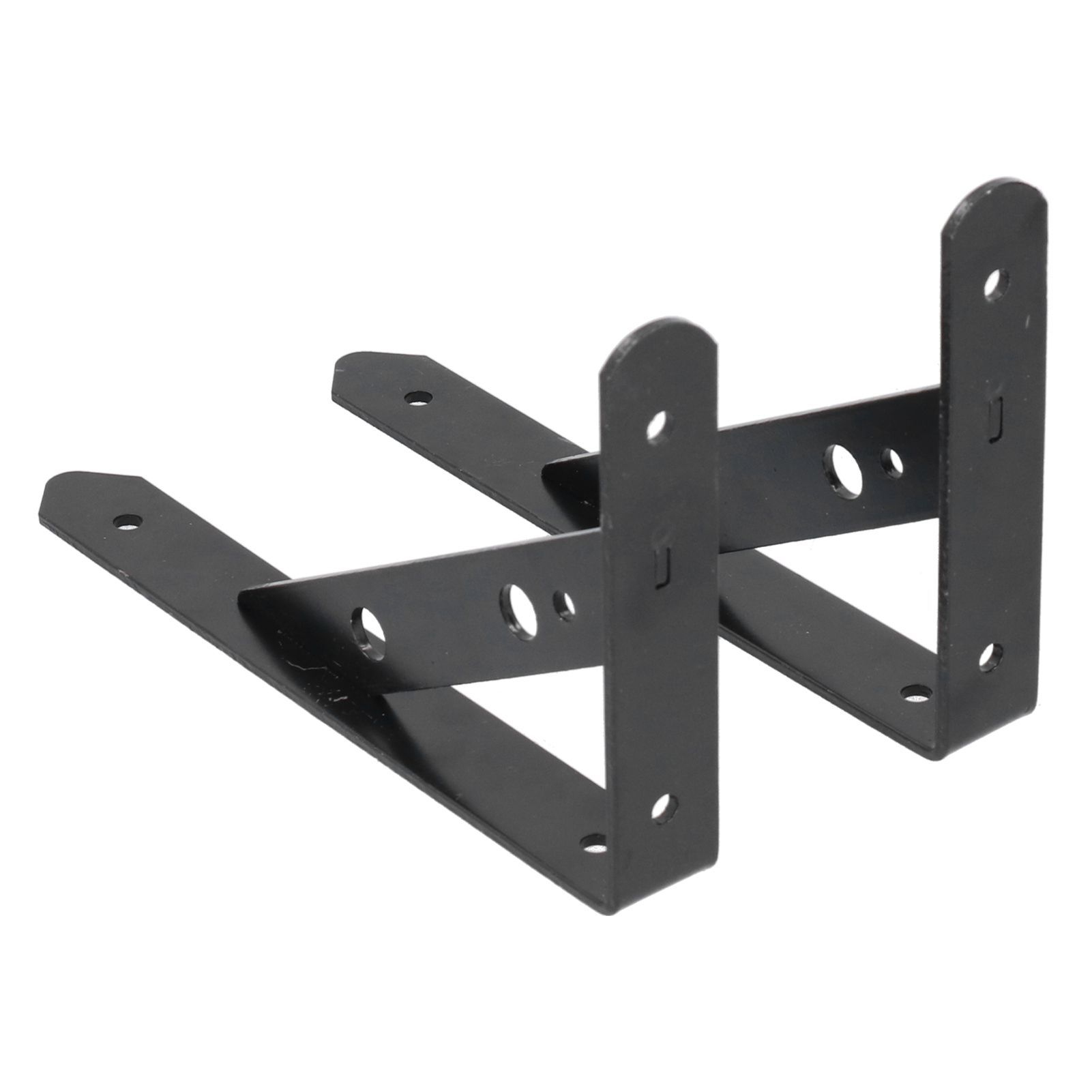 2Pcs Shelf Brackets Cold Rolled Steel Rustproof Corrosion Resistant Stable view 6
