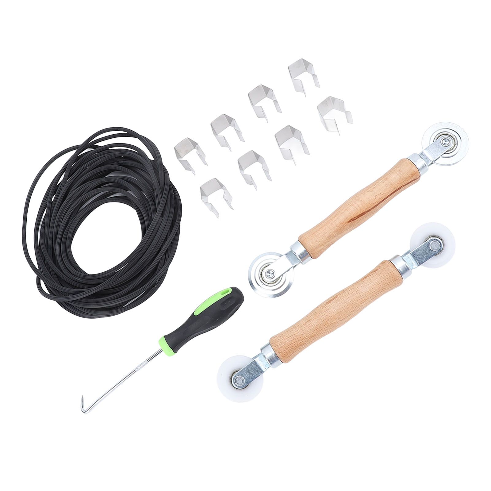 Screen Repair Kit Steel Nylon Screen Roller 32.8ft Screen Spline 8pcs Screen view 6