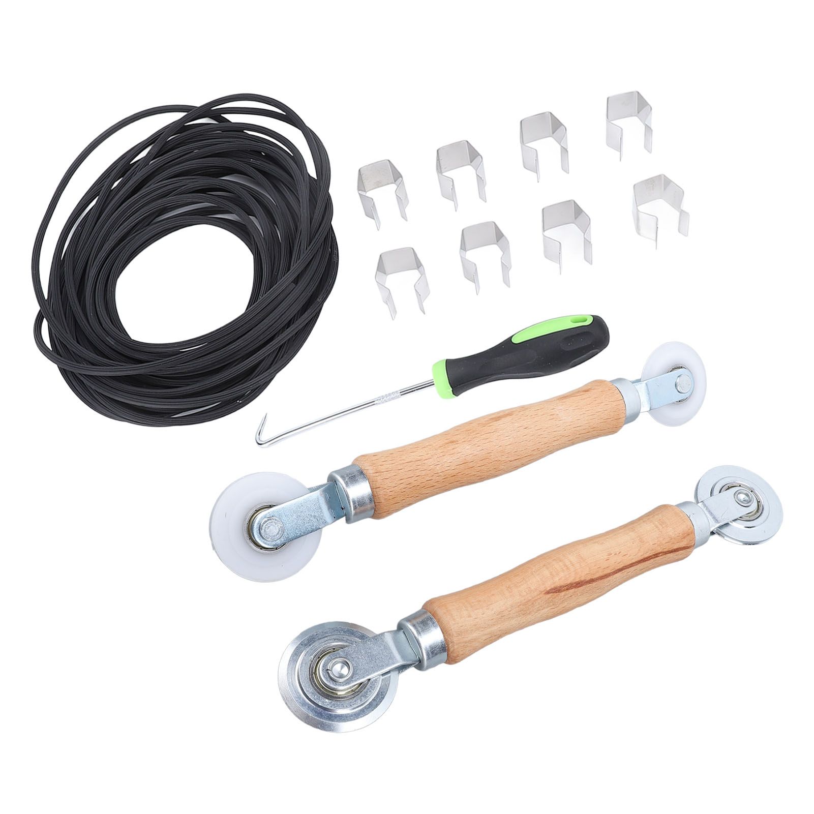Screen Repair Kit Steel Nylon Screen Roller 32.8ft Screen Spline 8pcs Screen view 11
