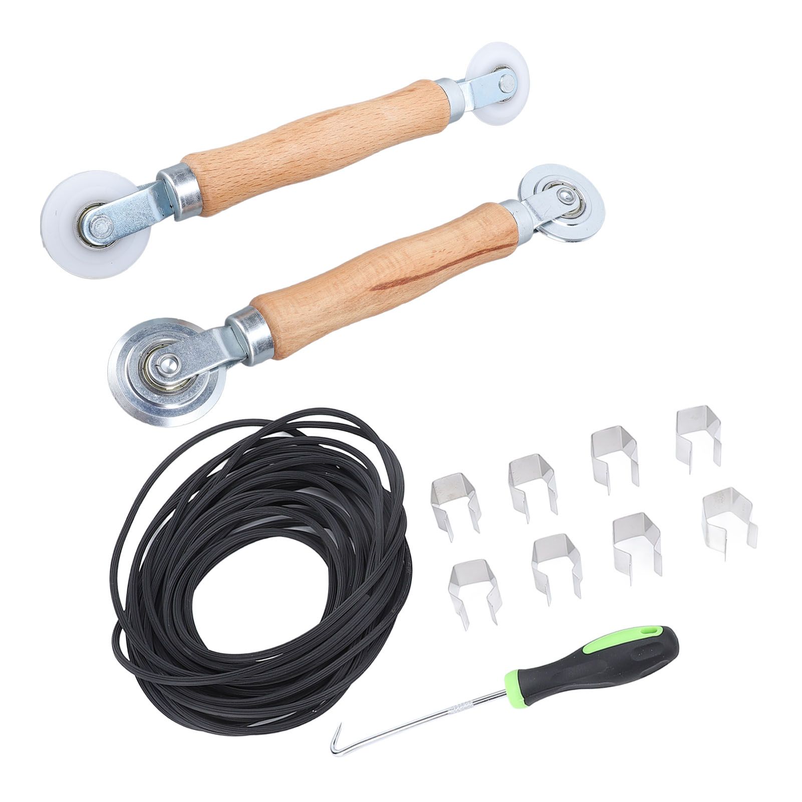 Screen Repair Kit Steel Nylon Screen Roller 32.8ft Screen Spline 8pcs Screen view 12