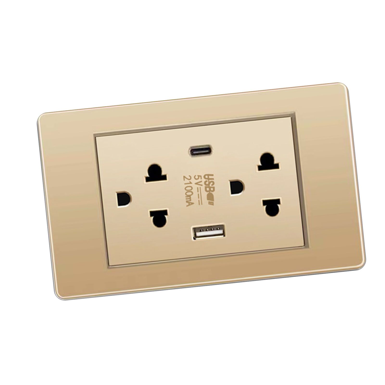 Thailand Type Electrical Wall Receptacle Outlet Space Saving USB Type C Wall — image 1