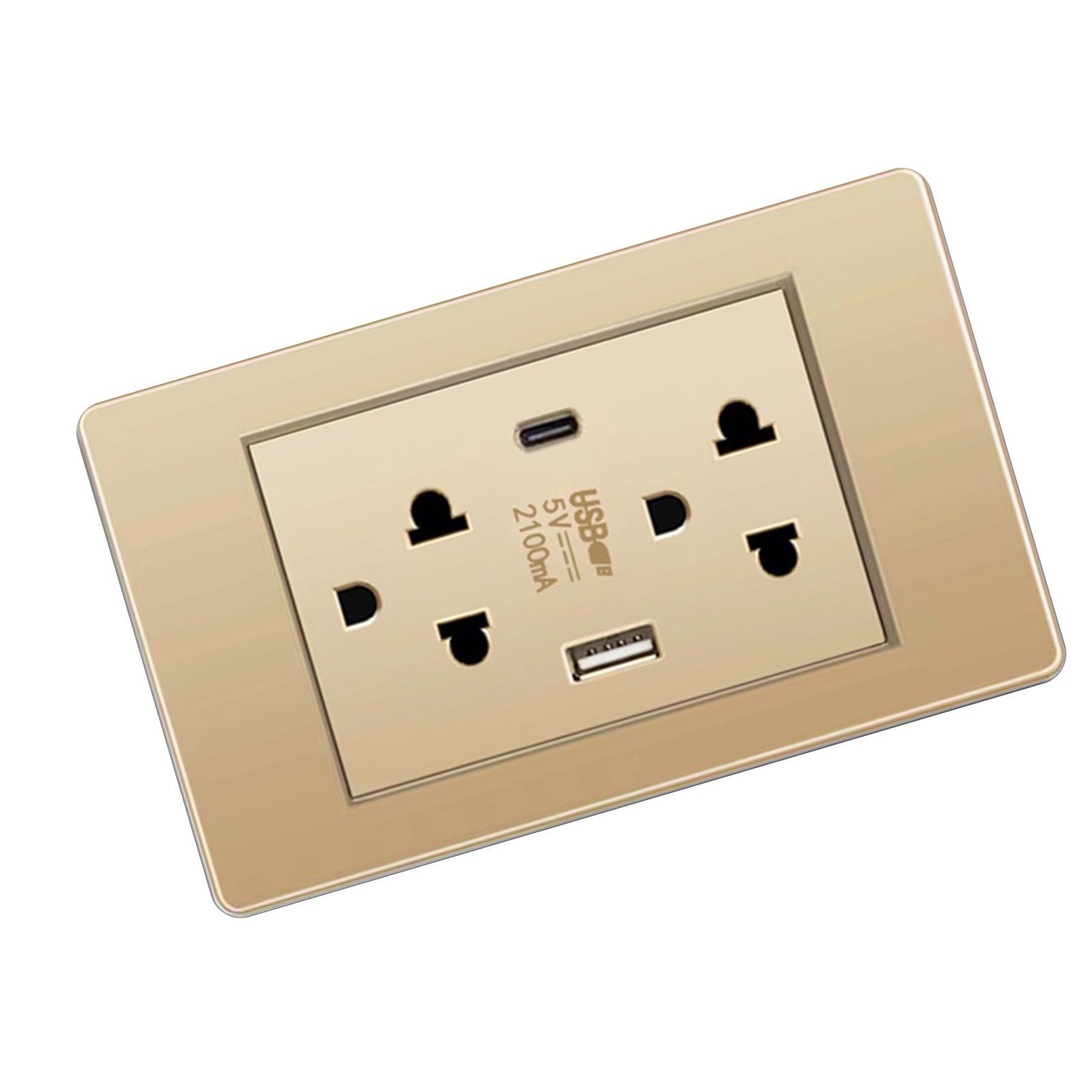 Thailand Type Electrical Wall Receptacle Outlet Space Saving USB Type C Wall view 4