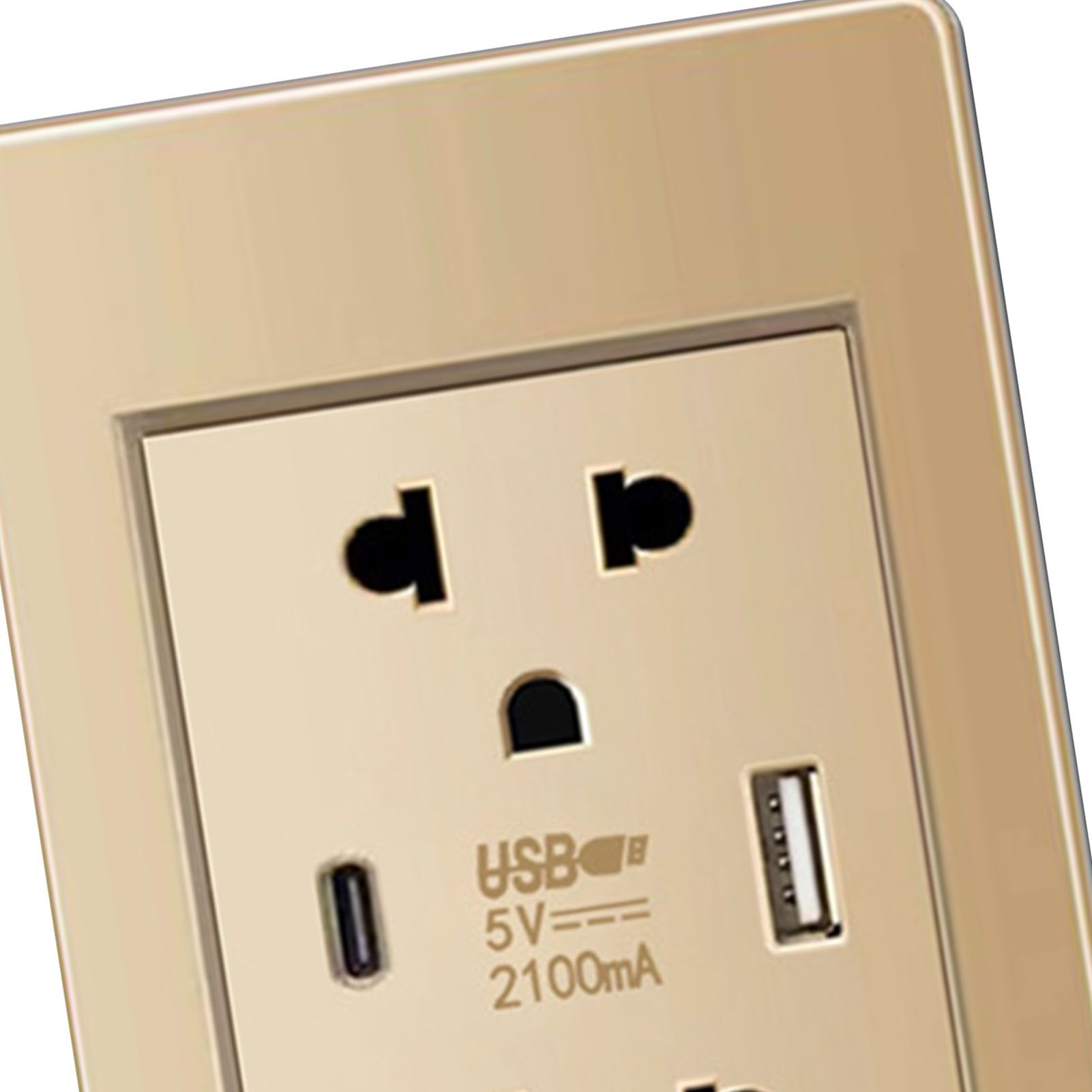 Thailand Type Electrical Wall Receptacle Outlet Space Saving USB Type C Wall view 5