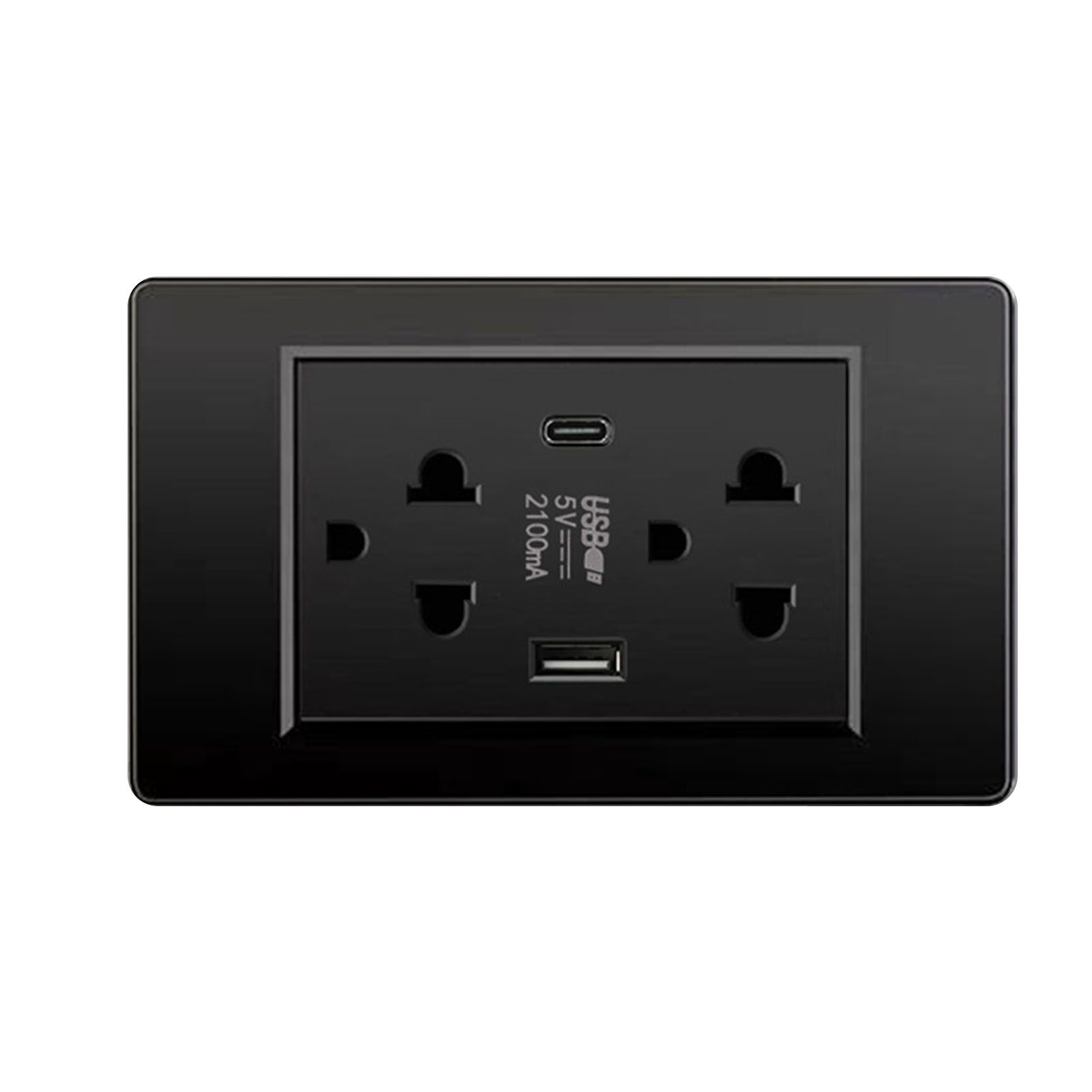 Thailand Type Electrical Wall Receptacle Outlet Space Saving USB Type C Wall view 3