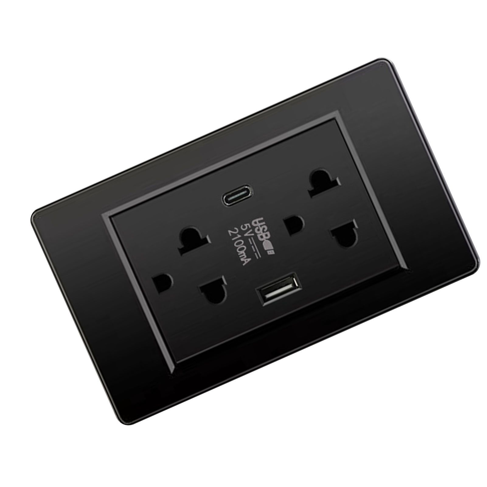Thailand Type Electrical Wall Receptacle Outlet Space Saving USB Type C Wall view 4